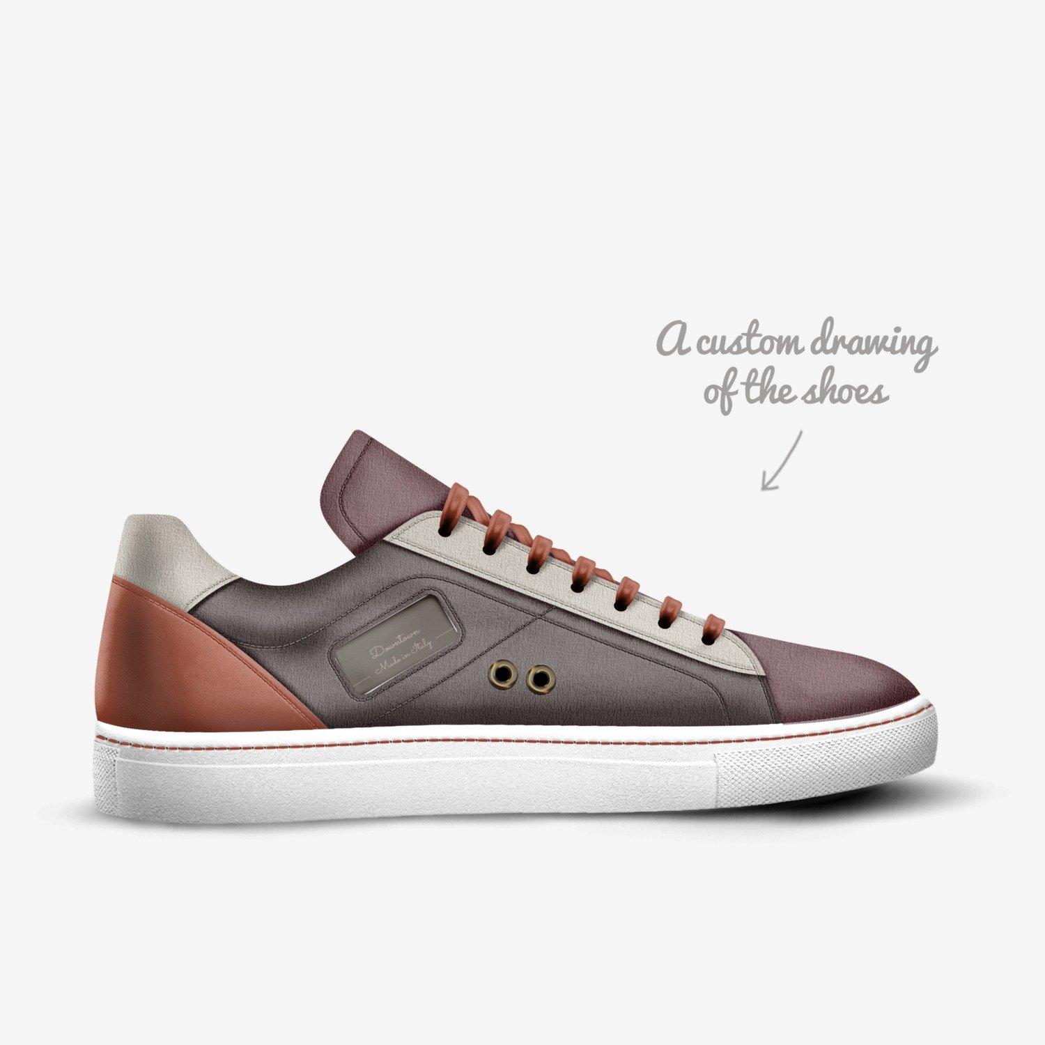 Downtown custom made in Italy shoes by Wilkenson Jean | Sketch view
