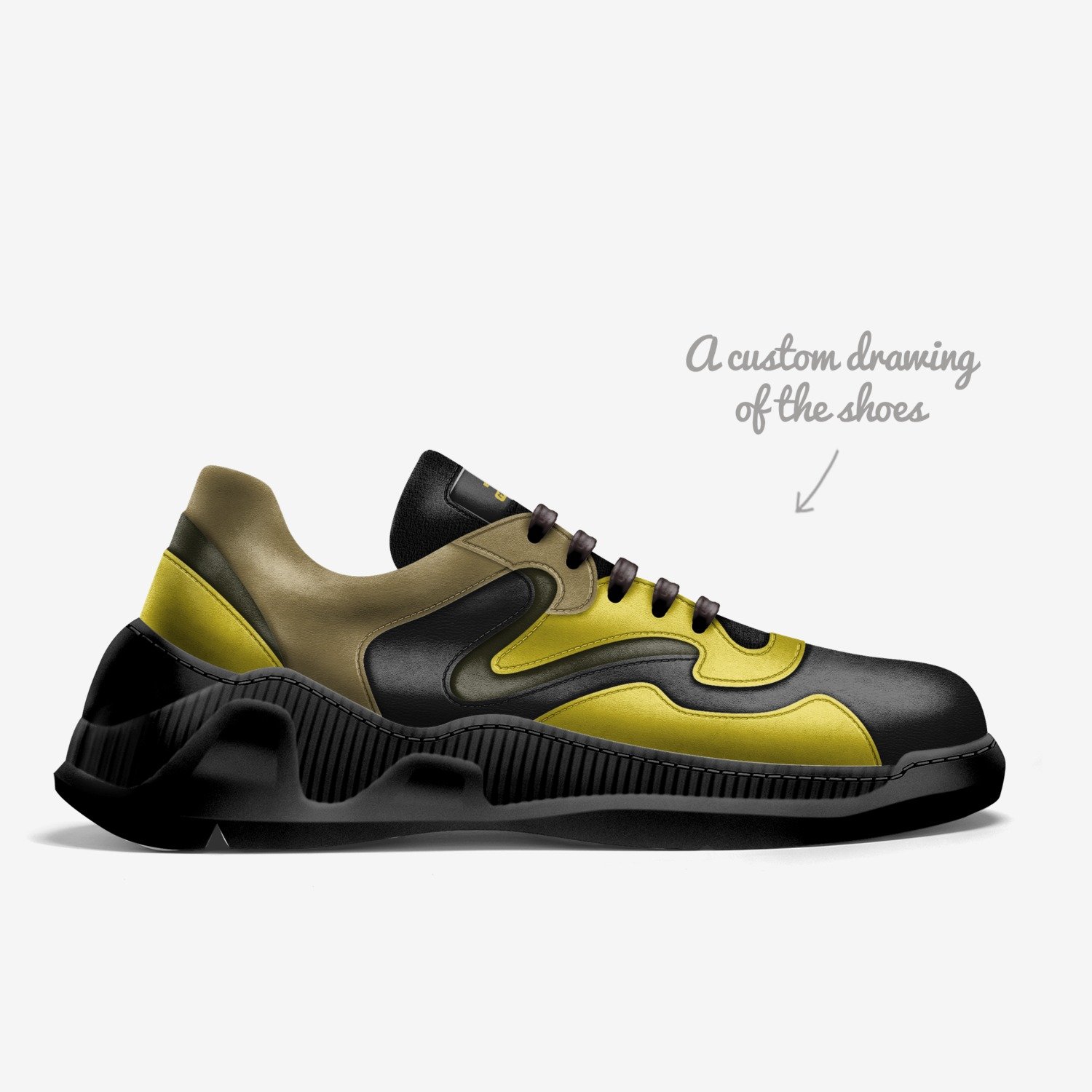 Boomer custom made in Italy shoes by İsmail Gürleyen | Sketch view