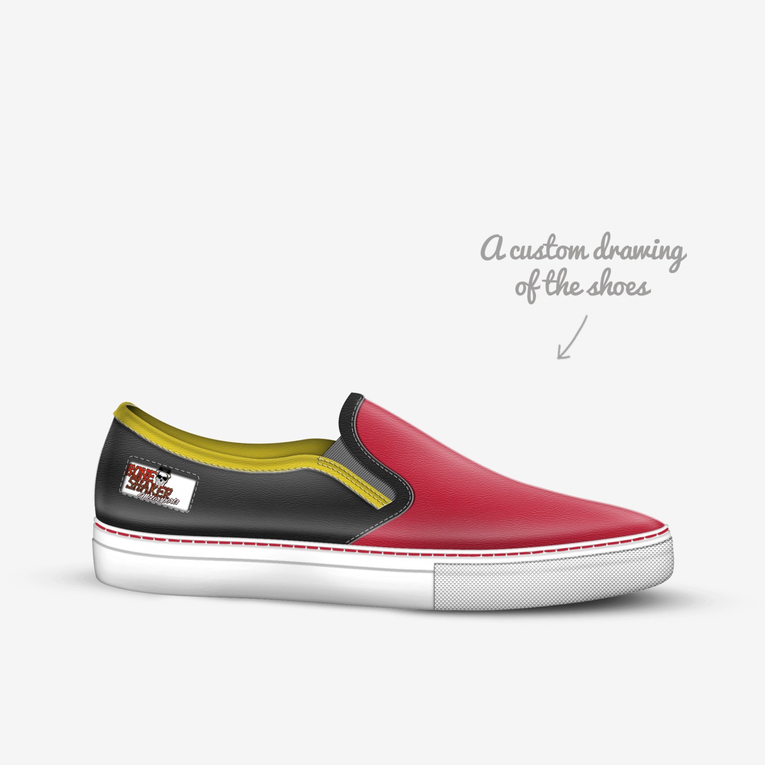 The Boneshaker custom made in Italy shoes by Hayden Miller | Sketch view
