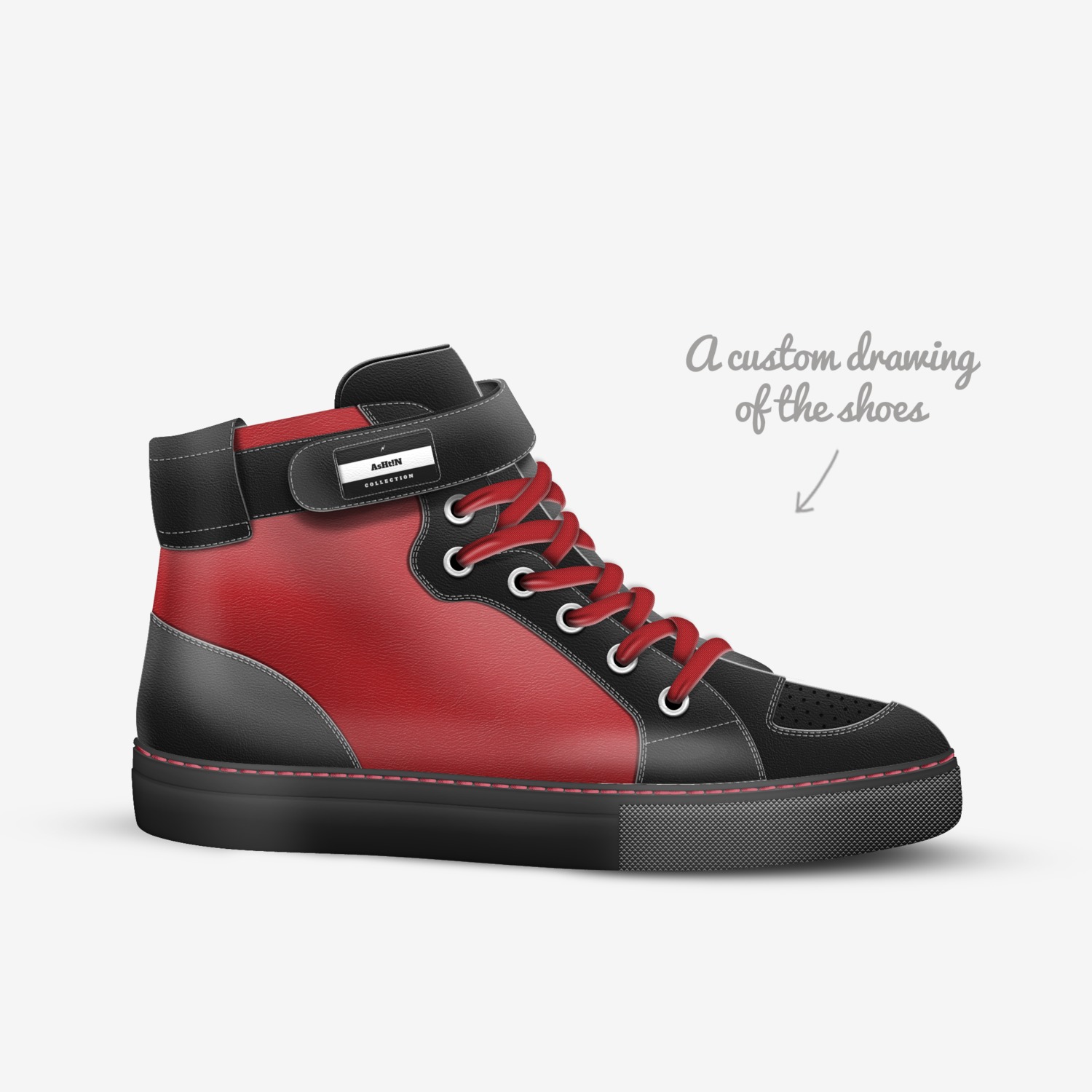 AsHt!N custom made in Italy shoes by Ashley Wise | Sketch view