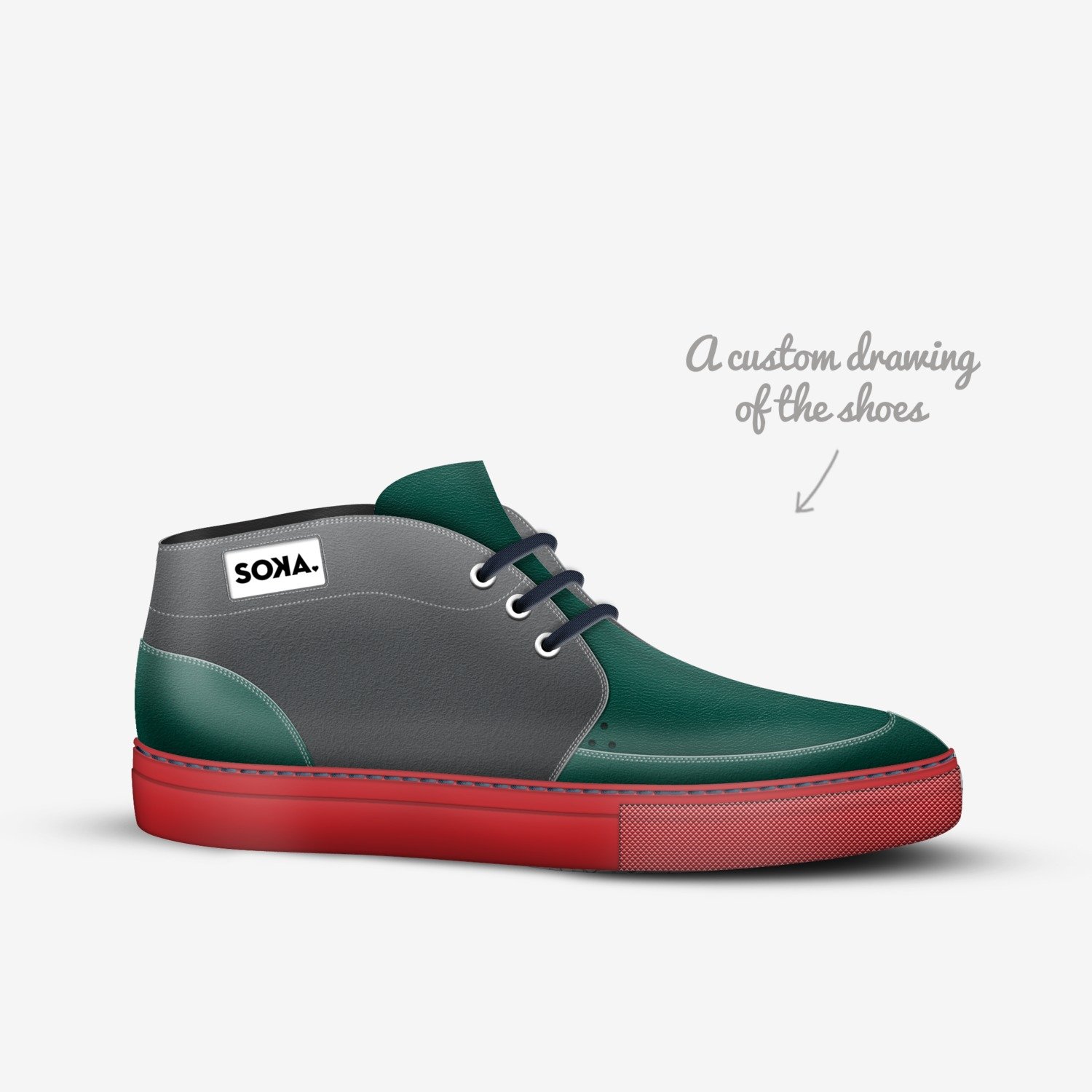 SOKA custom made in Italy shoes by Agus Sudono | Sketch view