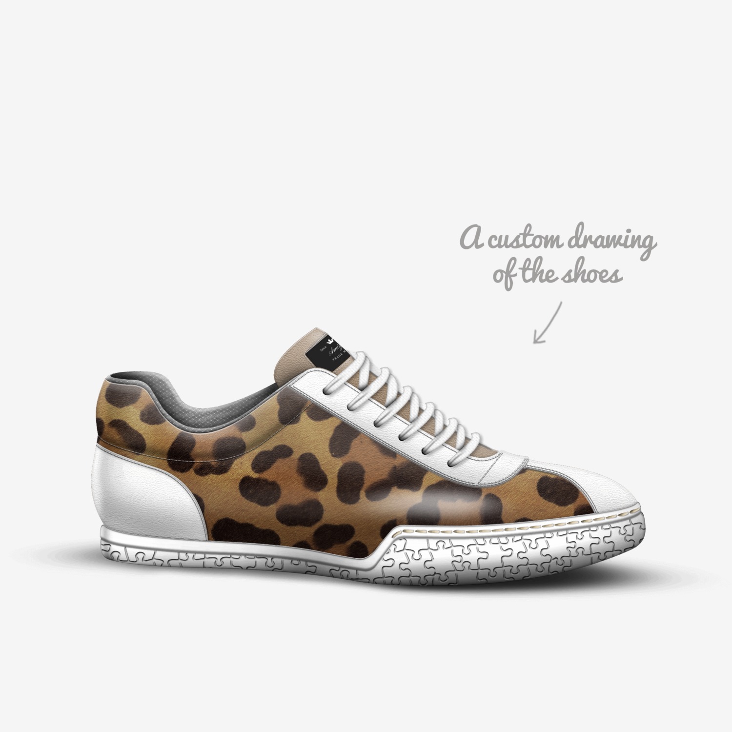 Designer Shoes Men's Leopard Print Sneakers Animal Customize