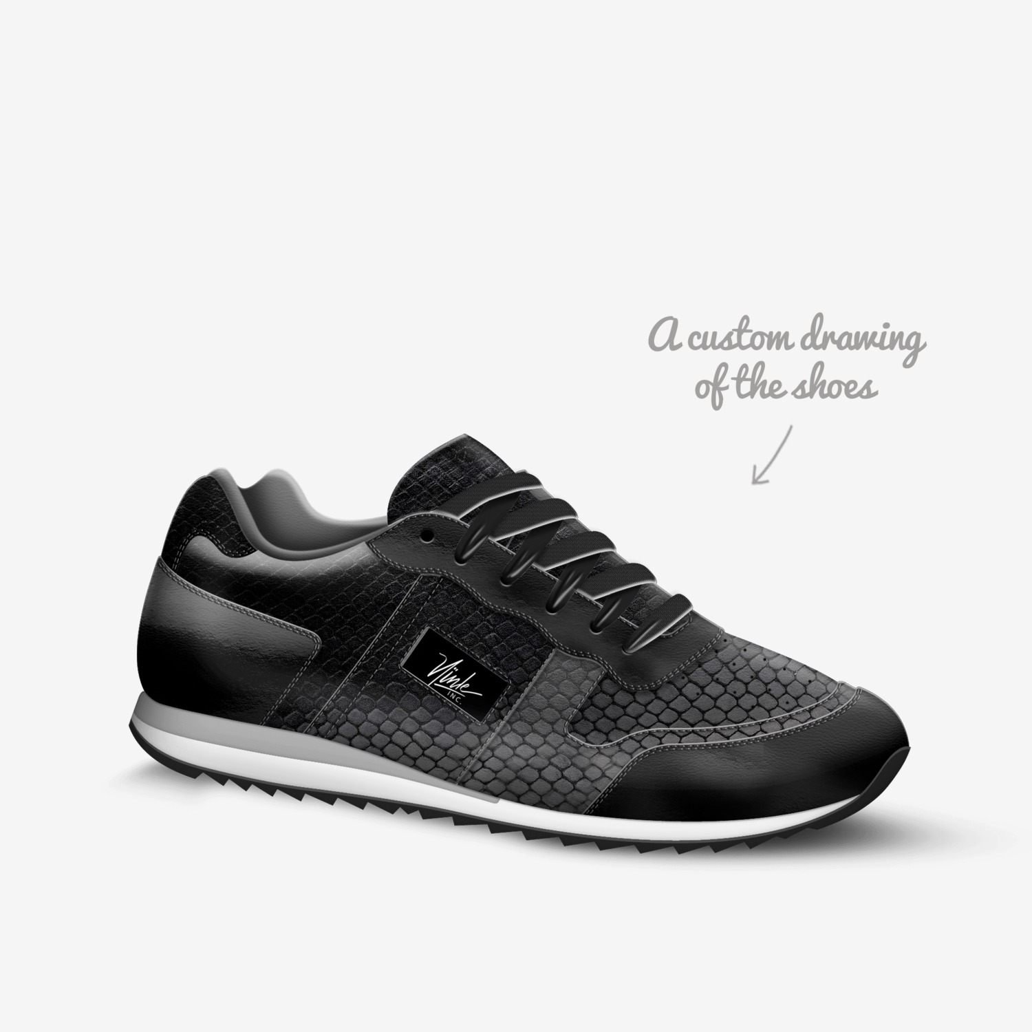 MILLIES custom made in Italy shoes by Taurian Johnson | Sketch view