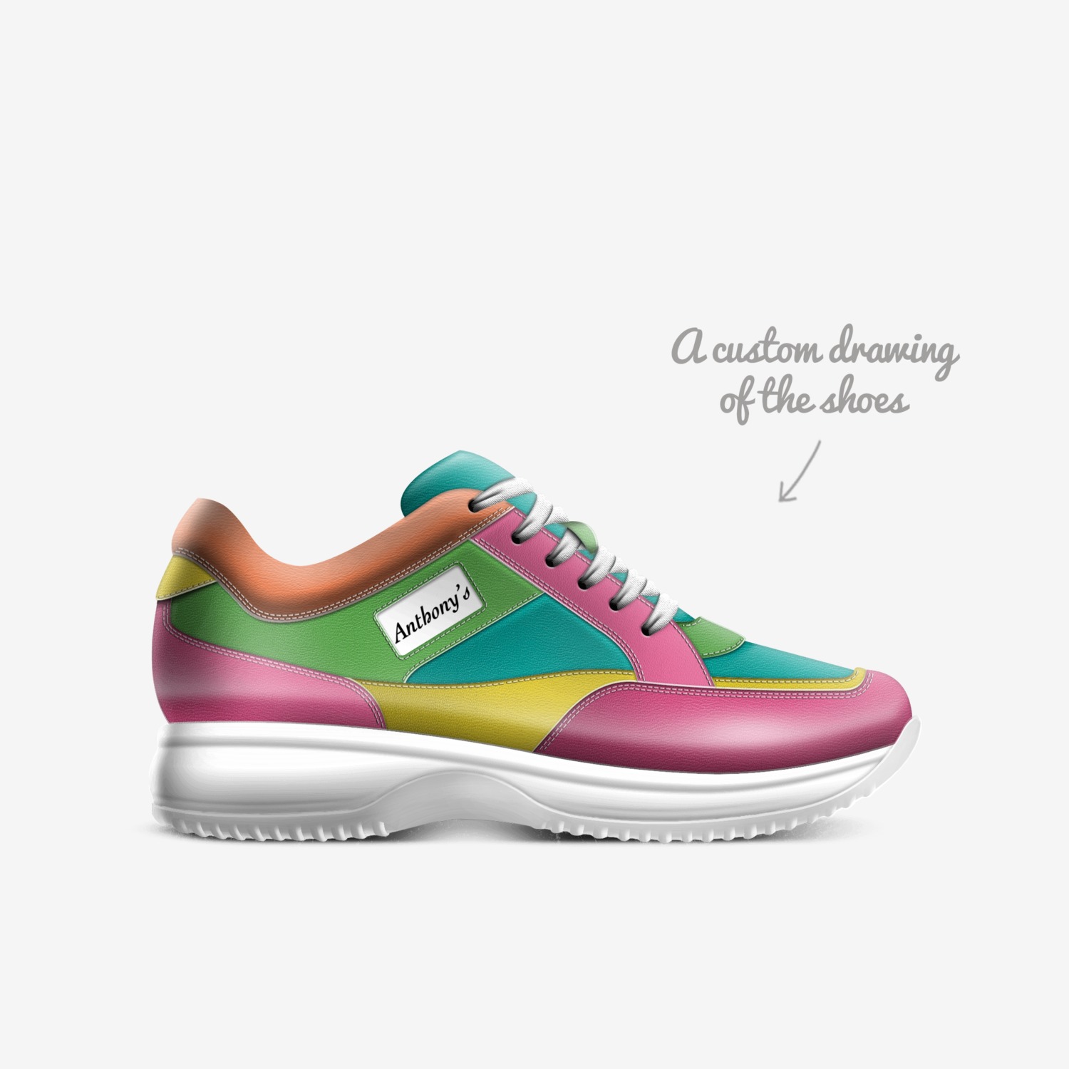 Anthony’s custom made in Italy shoes by Anthony’s Shoes Brand | Sketch view