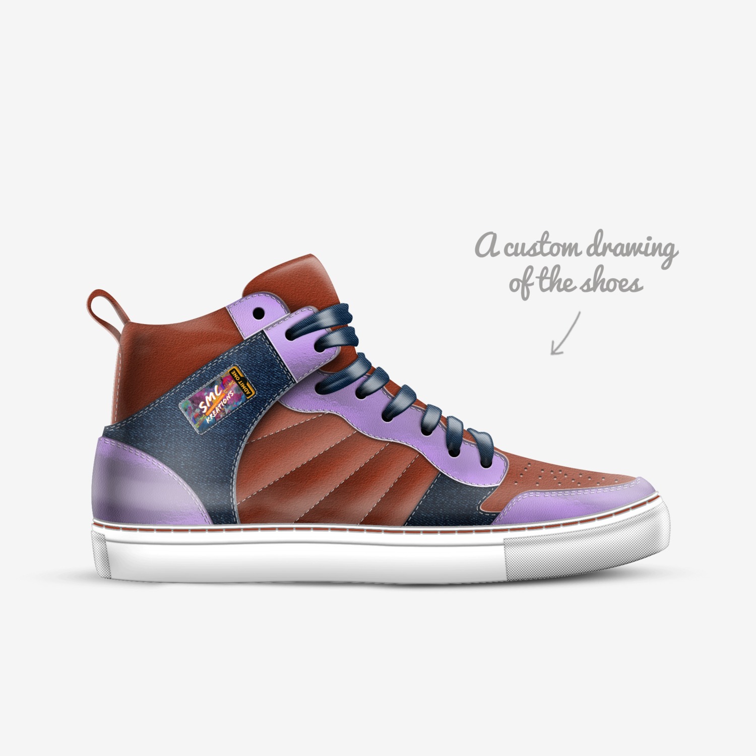 Doc McStuffins custom made in Italy shoes by Shawn Mcnair | Sketch view
