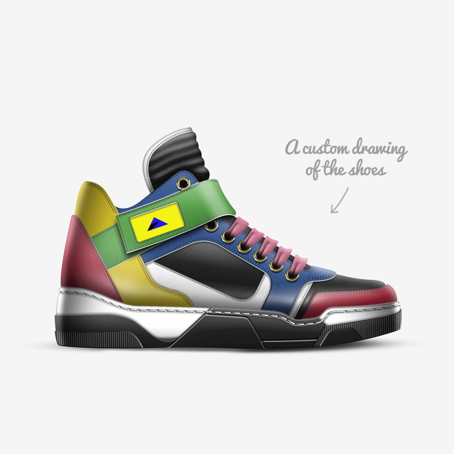 SA Euphoria custom made in Italy shoes by Akere Joseph | Sketch view