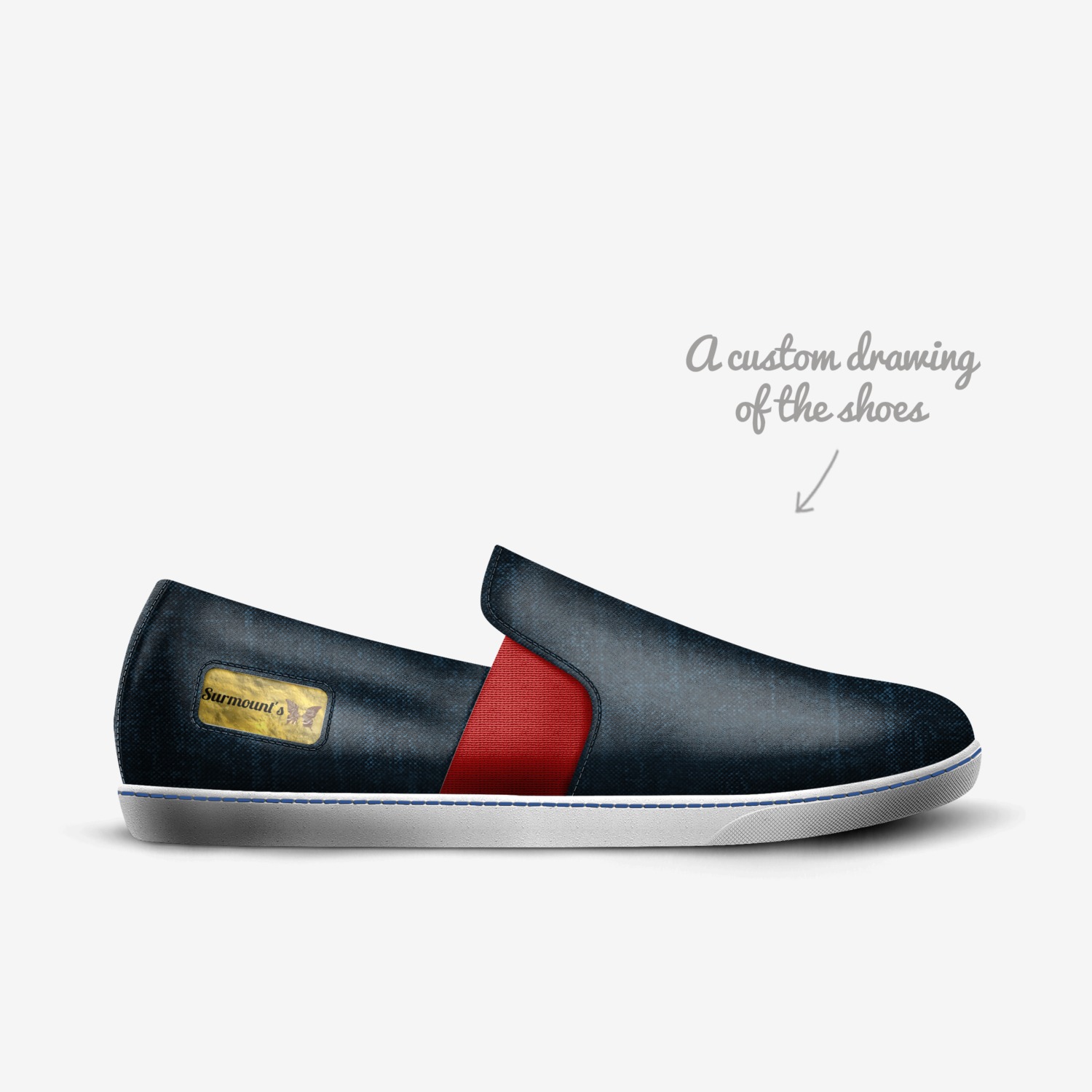 JMA's custom made in Italy shoes by Sue Page | Sketch view