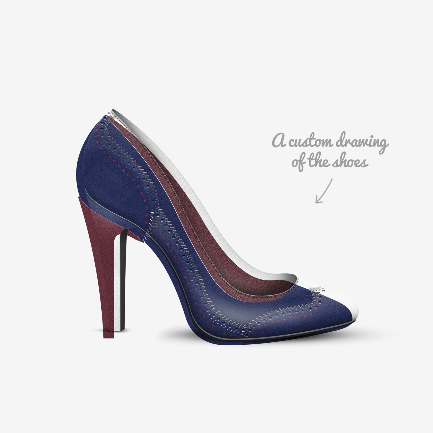 VERTICAL custom made in Italy shoes by Giovani Gonzalez | Sketch view