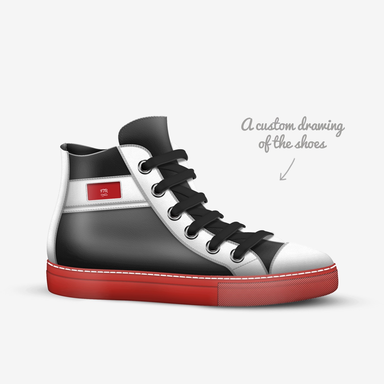 FTR custom made in Italy shoes by Nate Hawkins | Sketch view