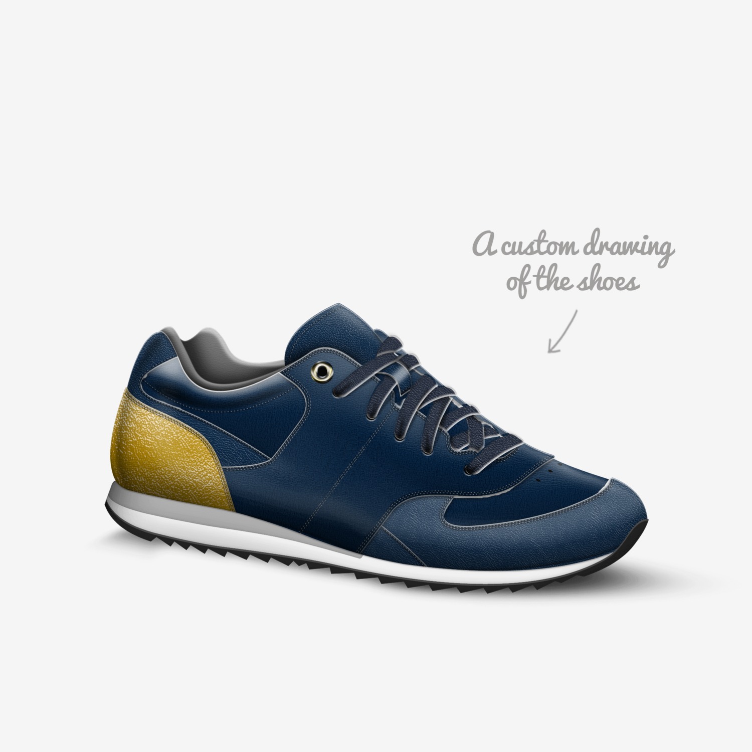 Monsieur Helaire custom made in Italy shoes by Tatted Beast | Sketch view