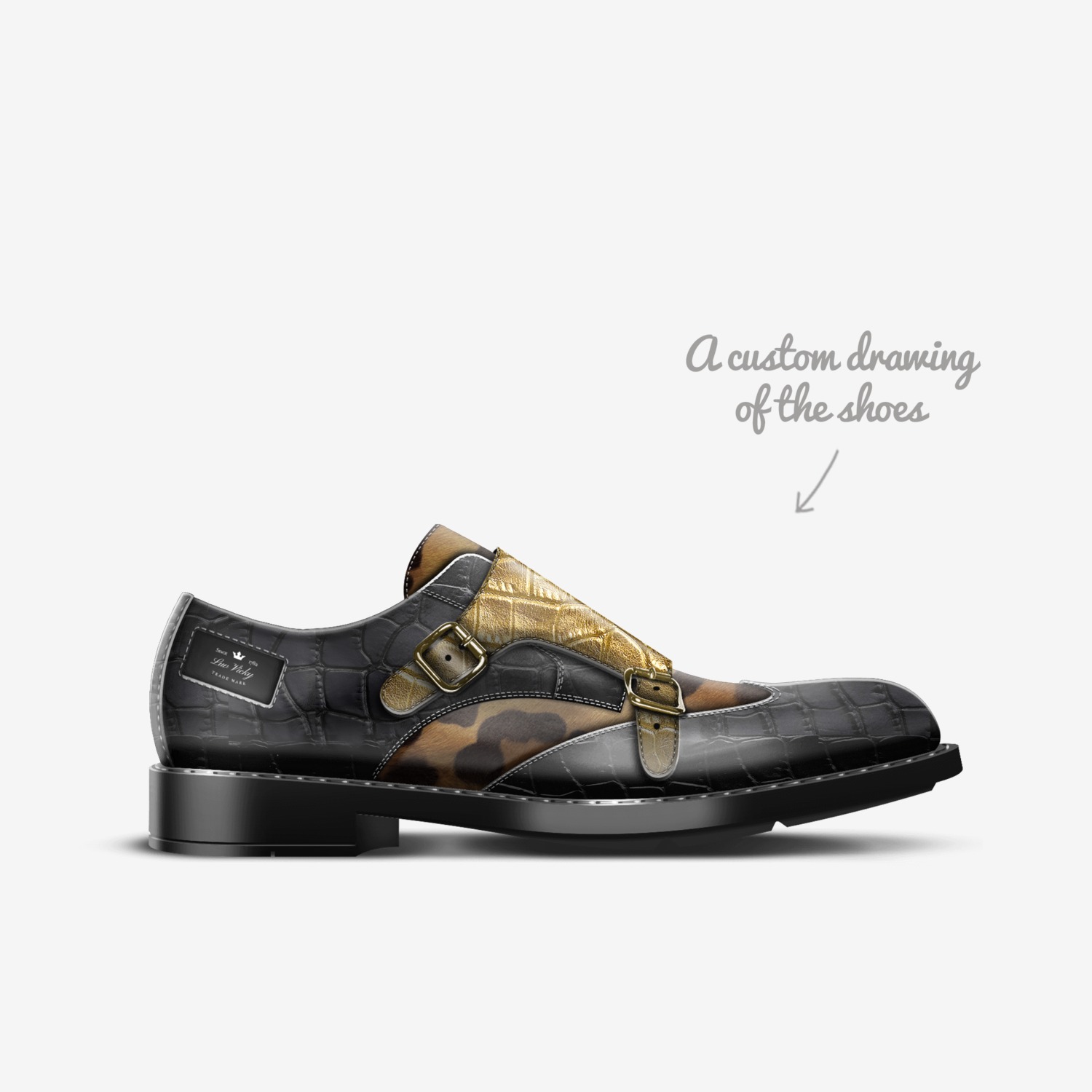 Luv Vicky custom made in Italy shoes by Victoria Landrum | Sketch view