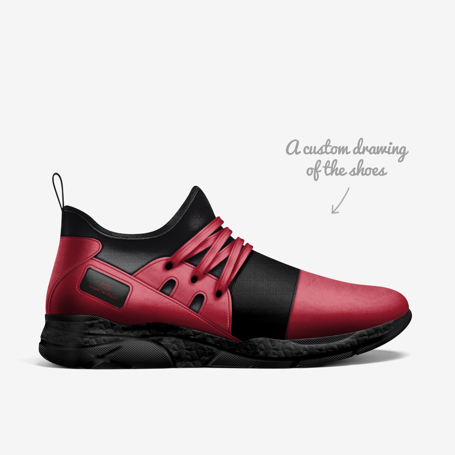 RIZE-collection custom made in Italy shoes by Wayne Riddick Jr | Sketch view