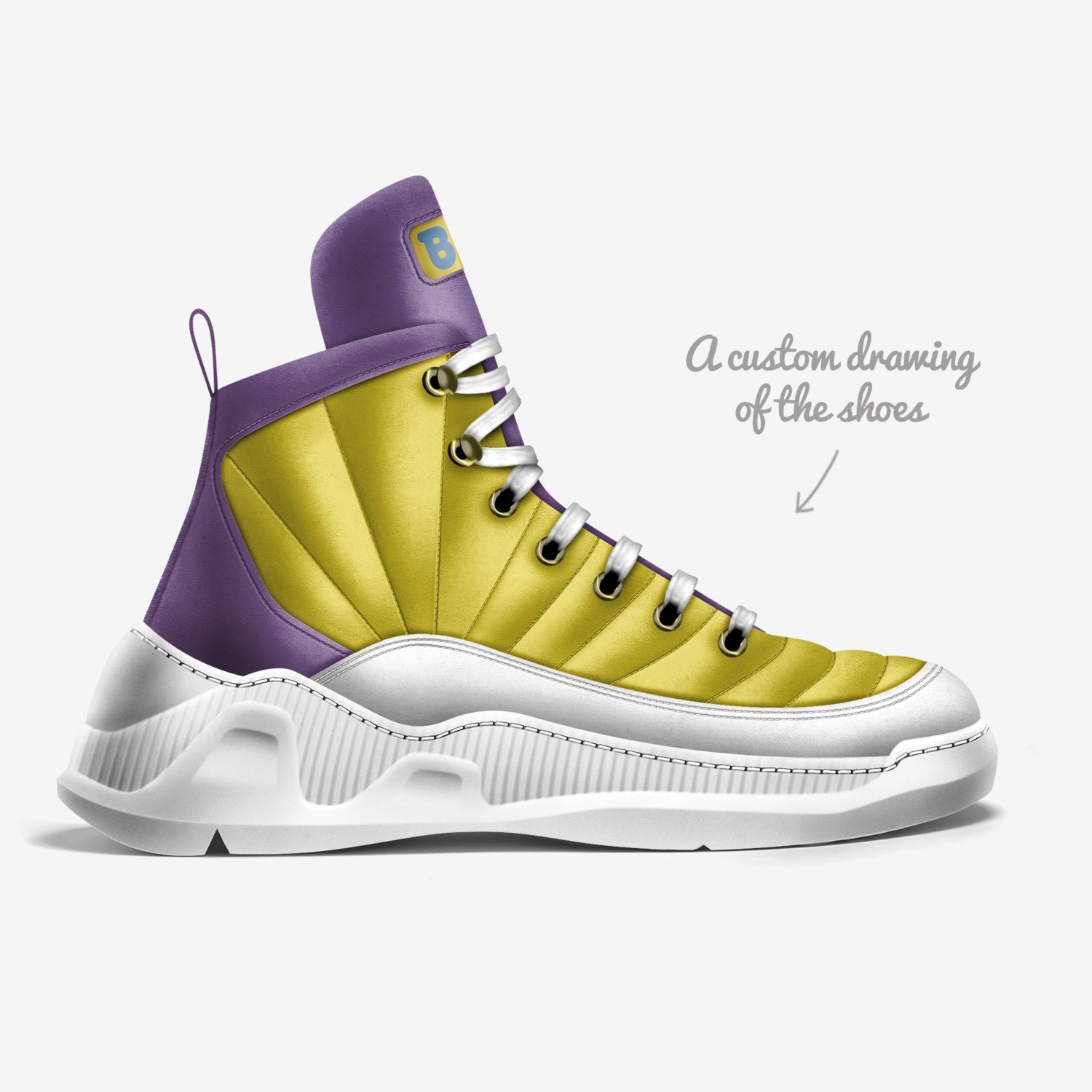 24K8 WHITEOUT custom made in Italy shoes by Being Great Every Day | Sketch view