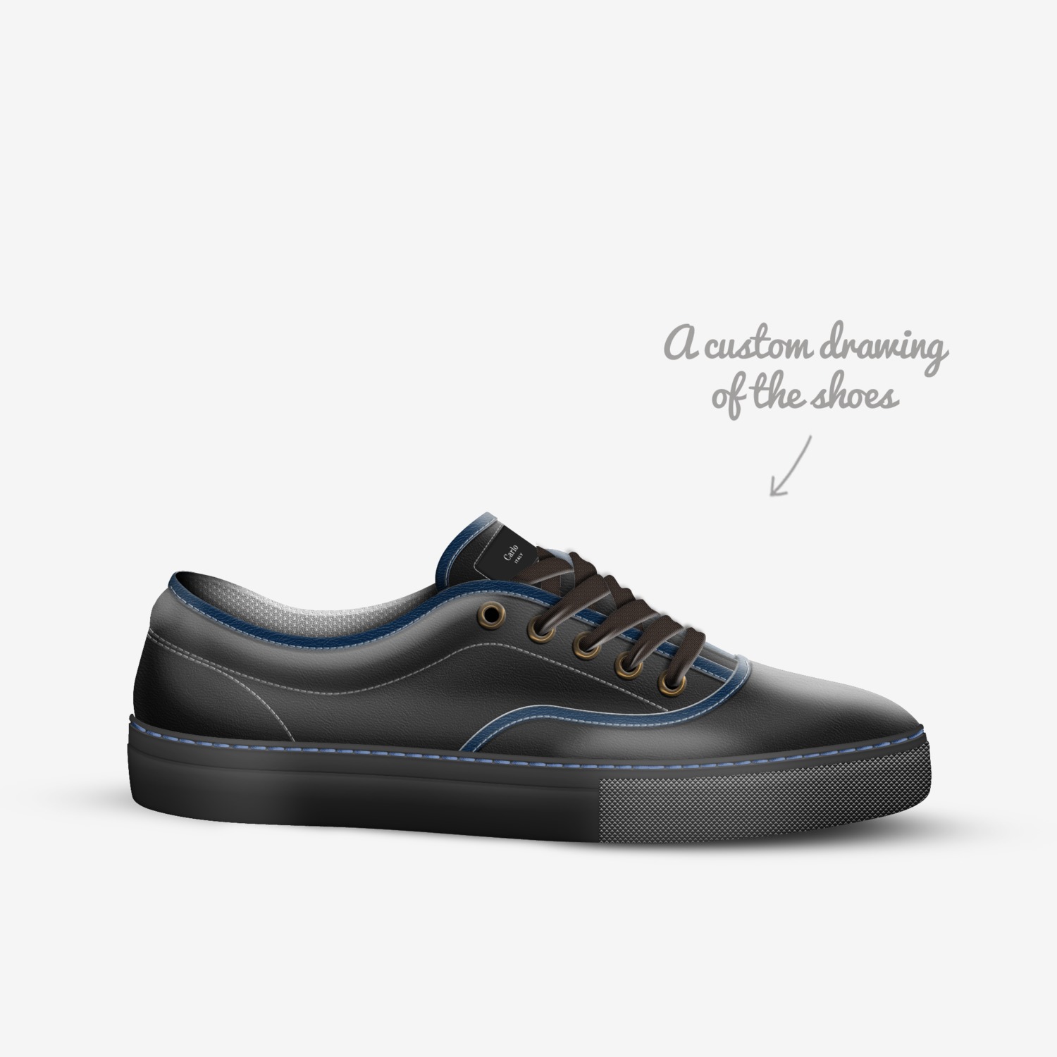 Carlo custom made in Italy shoes by Carlo Suits | Sketch view