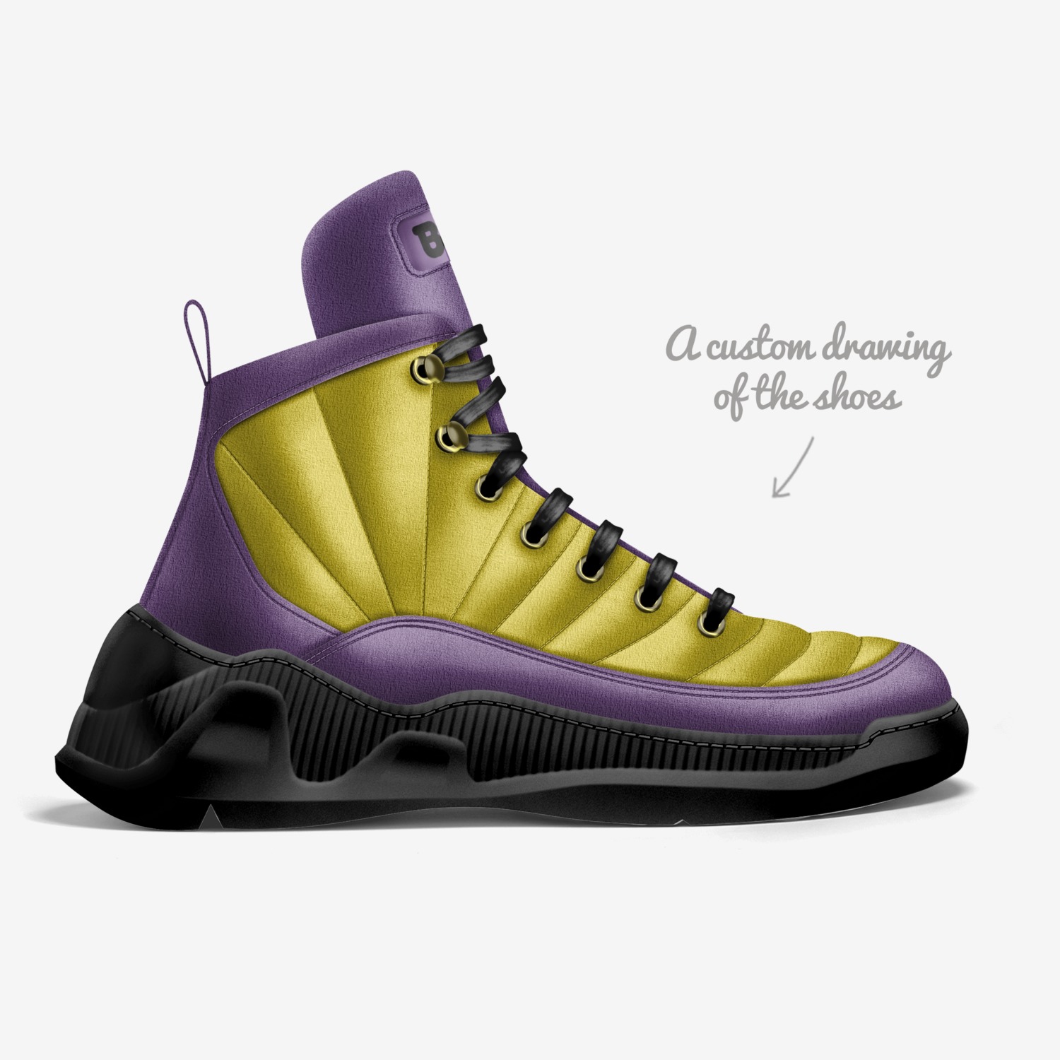 24K8 Out Suede custom made in Italy shoes by Being Great Every Day | Sketch view