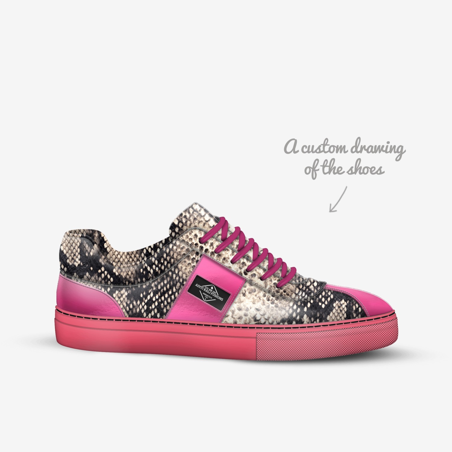 aditi kali fusions custom made in Italy shoes by Aditi-kali Of Wonkey Donkey Bazaar | Sketch view