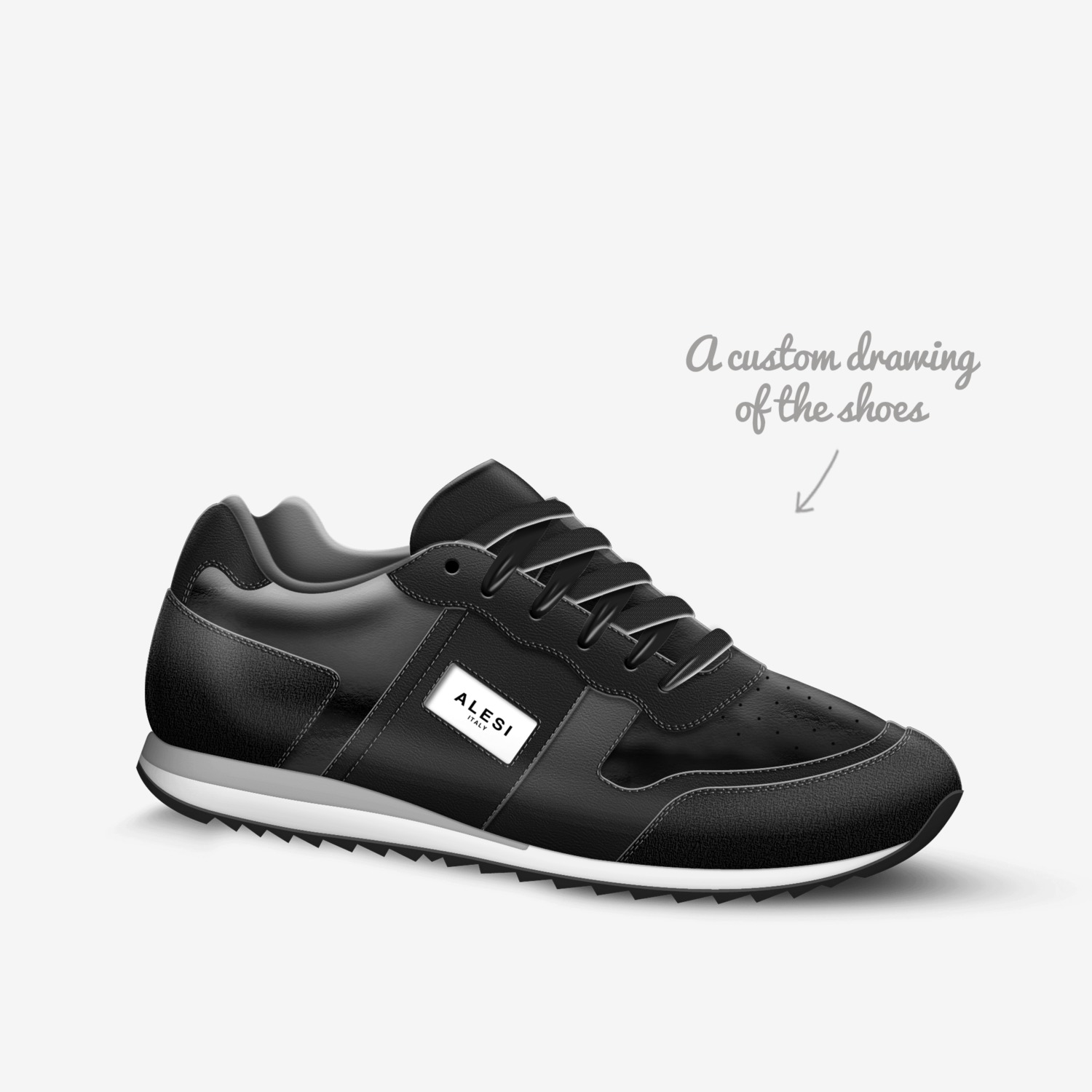 ALESI RUNNER II custom made in Italy shoes by Lonanthony Parker | Sketch view