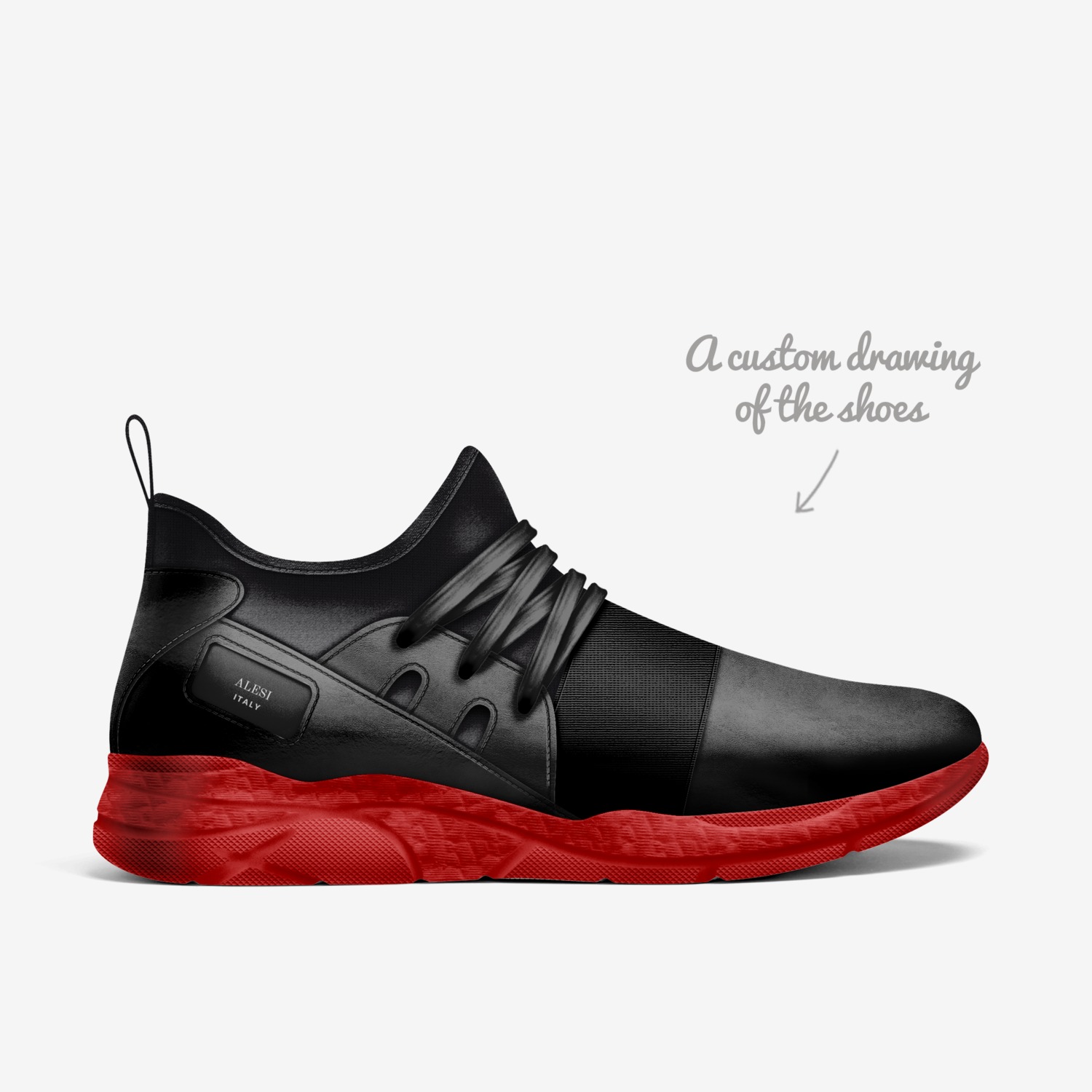 ALESI LUX RUNNER custom made in Italy shoes by Lonanthony Parker | Sketch view