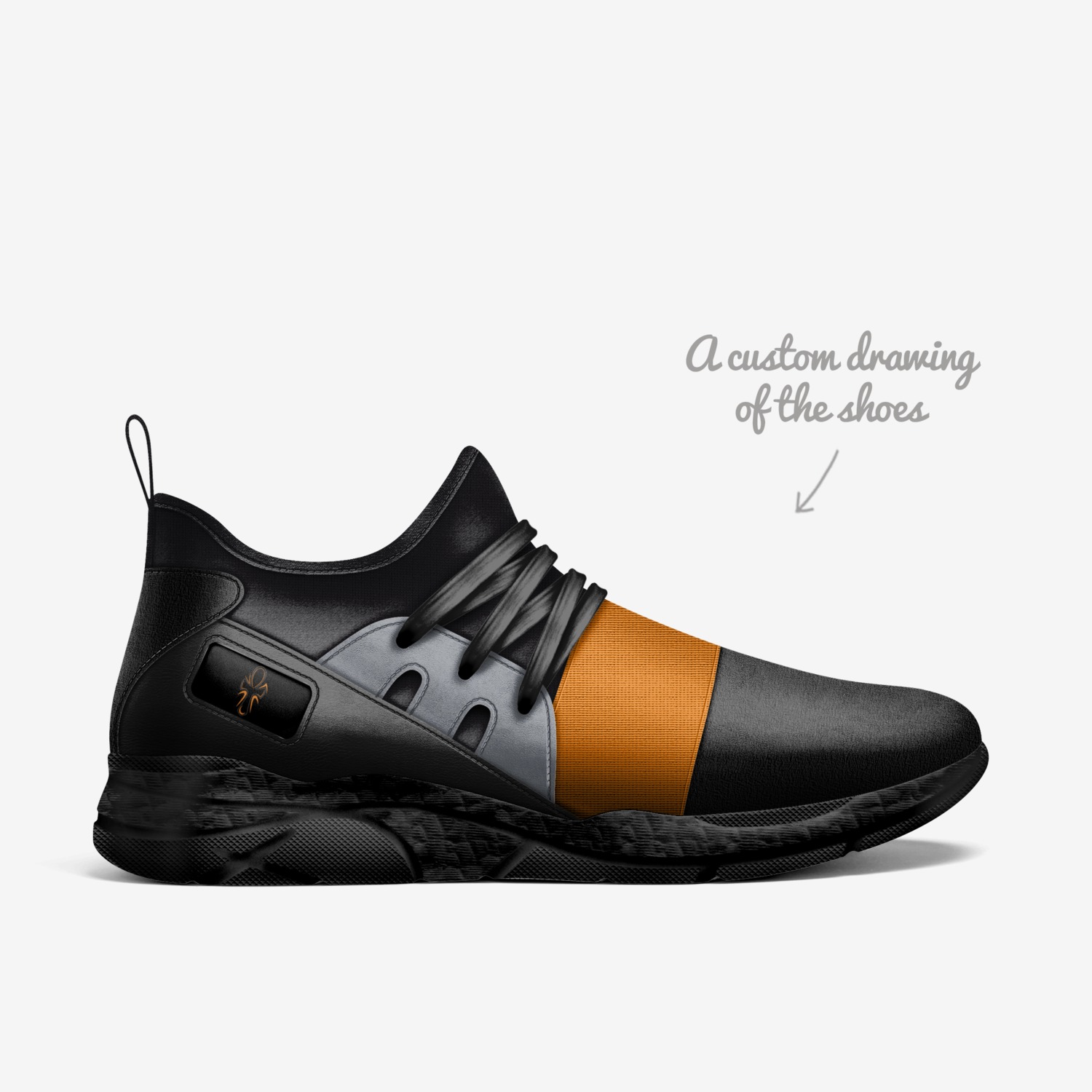 TygerStyle low 2 custom made in Italy shoes by TrewMonger Brand | Sketch view