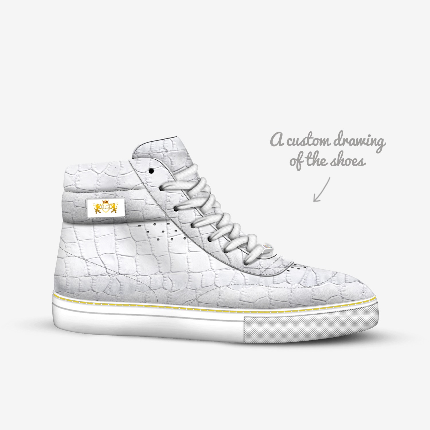 LG 2 custom made in Italy shoes by Legrand Whitt | Sketch view