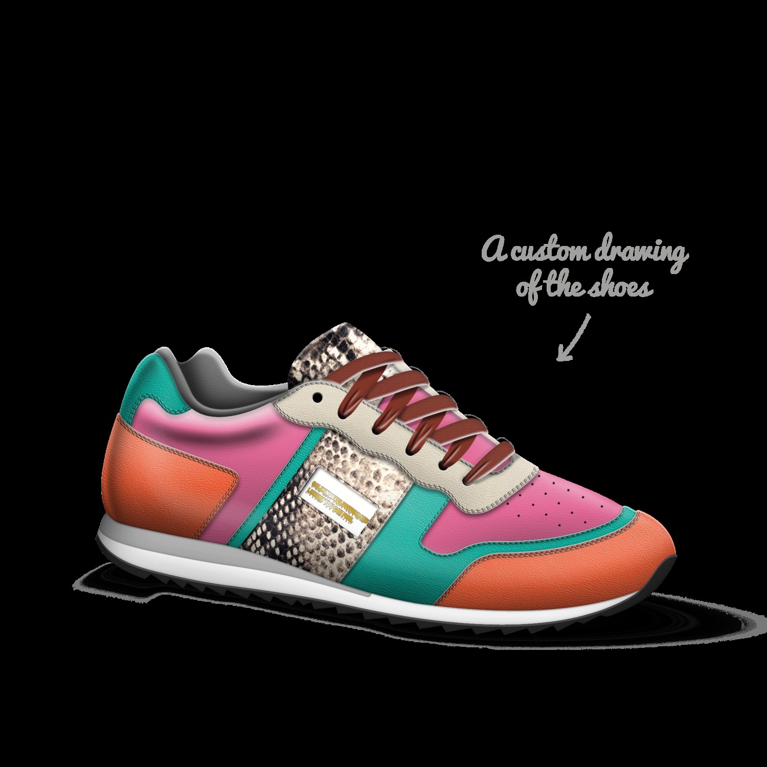 Color wave top shoes