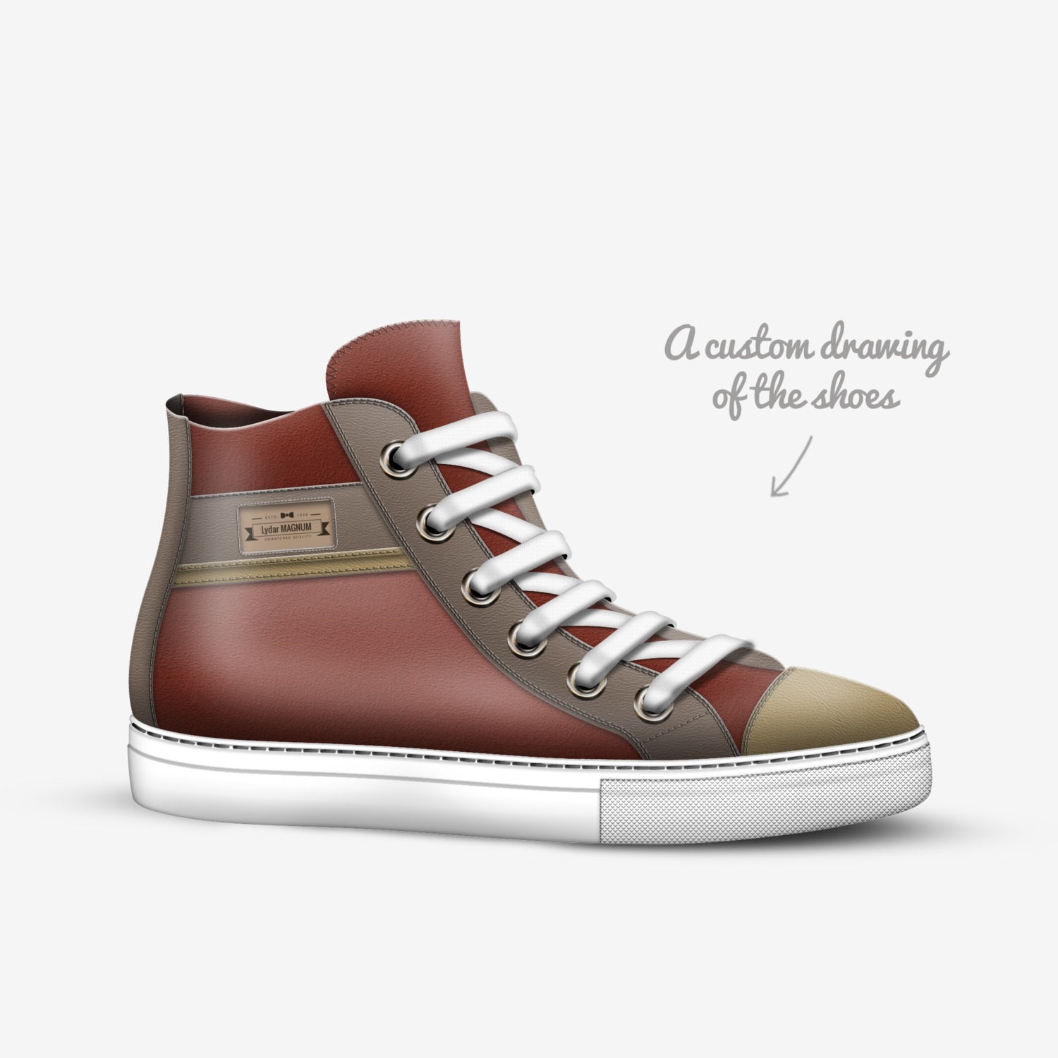 Lydar MAGNUM custom made in Italy shoes by Luke Peterson | Sketch view