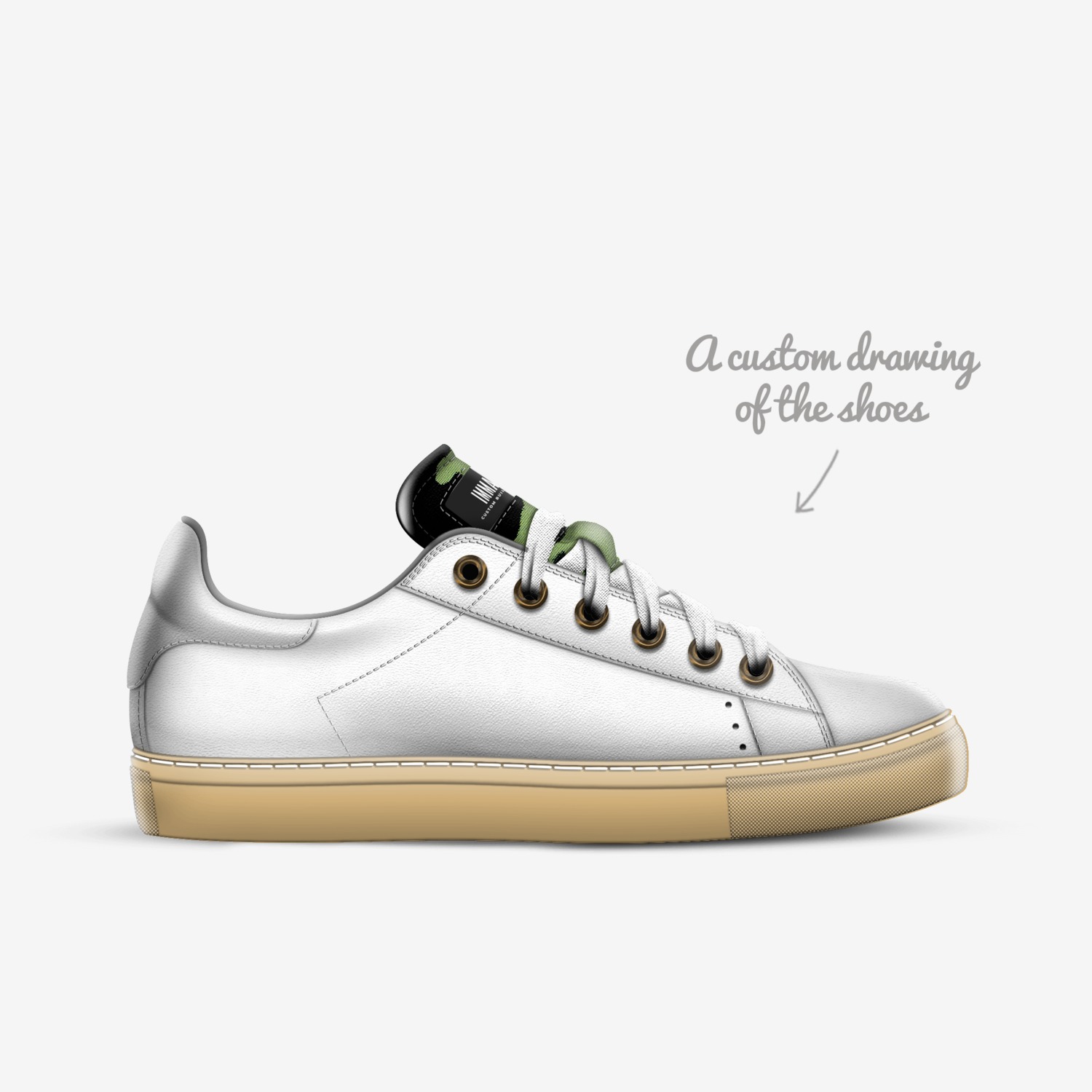 immature custom made in Italy shoes by Ricardo Pau | Sketch view