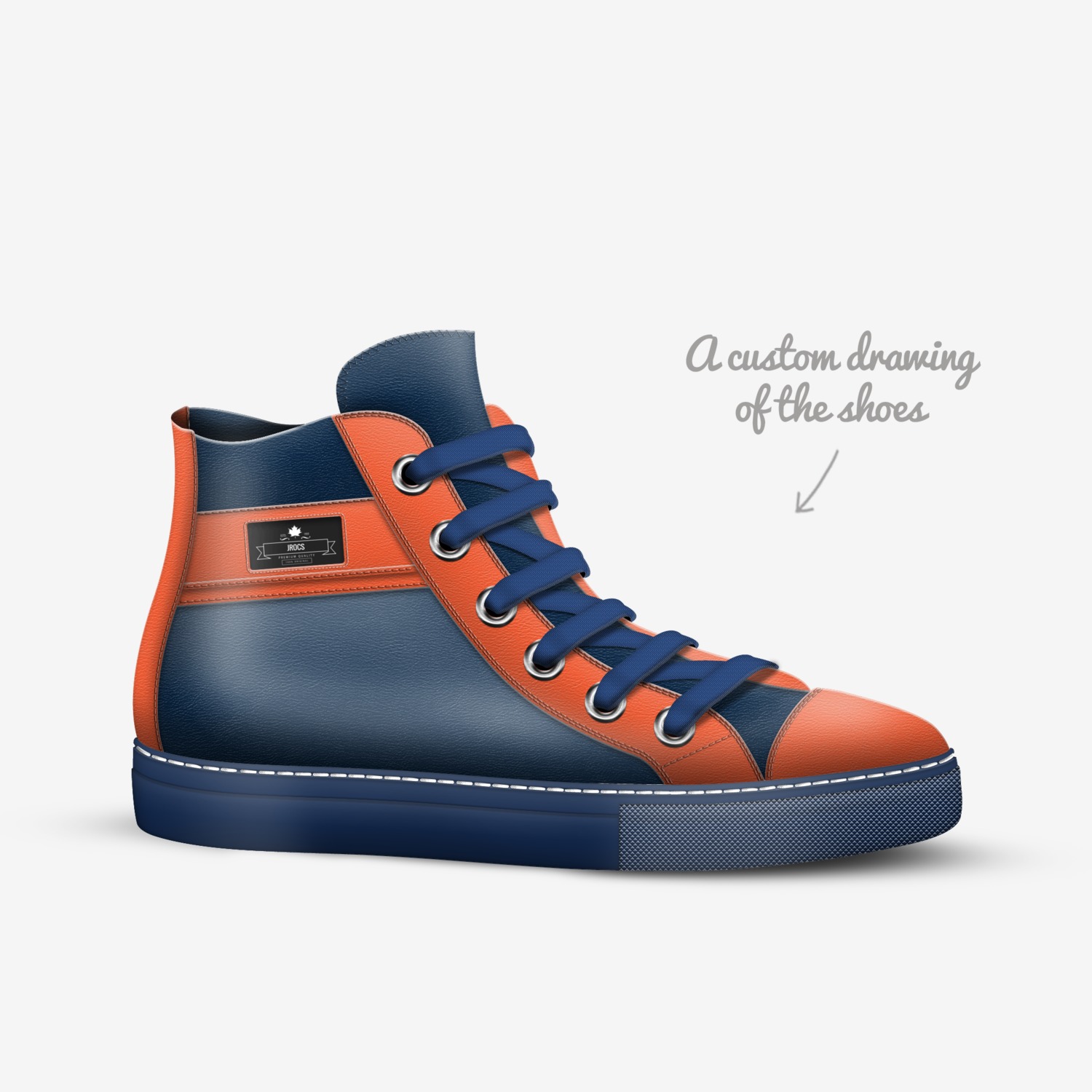 jrocs custom made in Italy shoes by Jeremiah Jrock | Sketch view