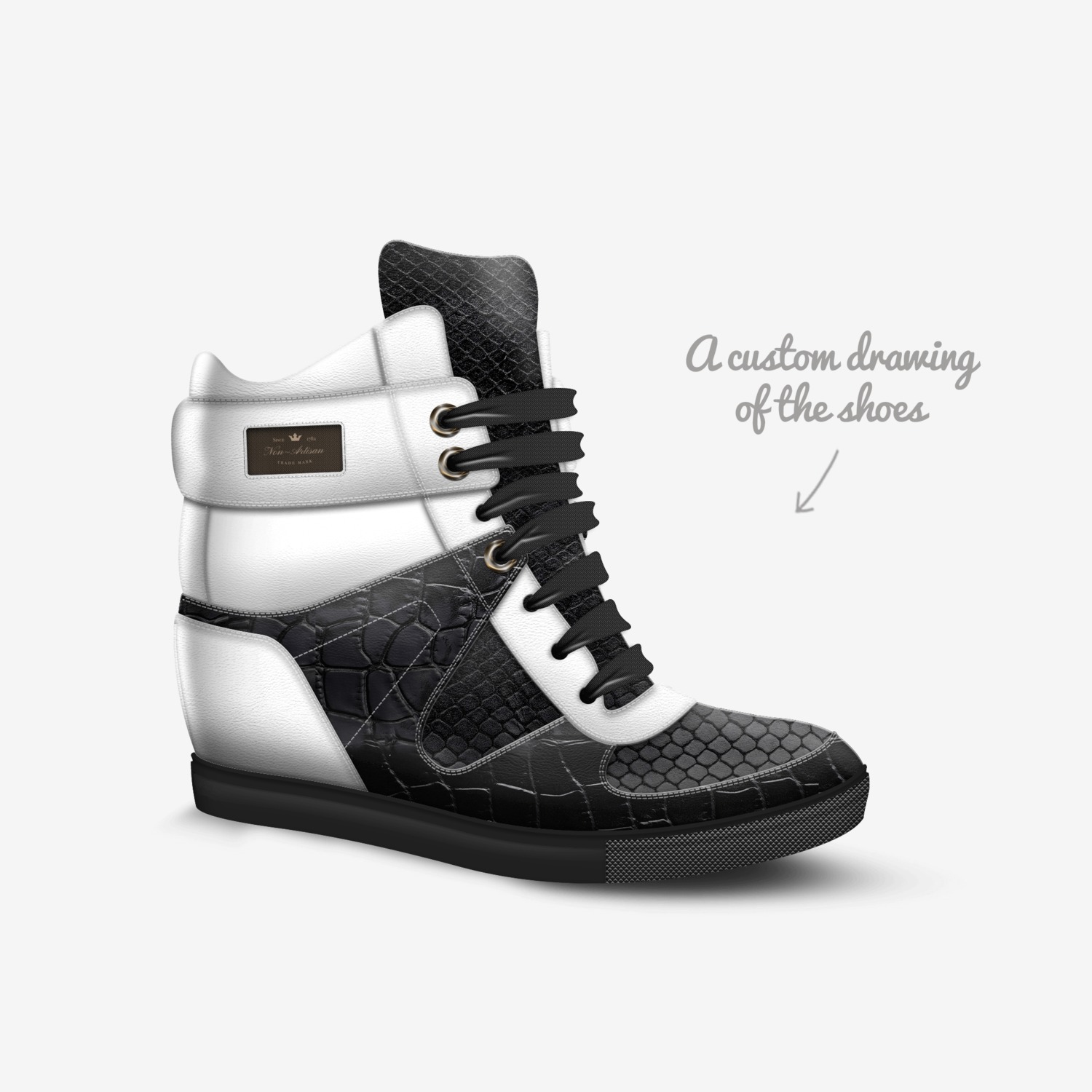 Non~Artisan custom made in Italy shoes by M. Shayle`e | Sketch view