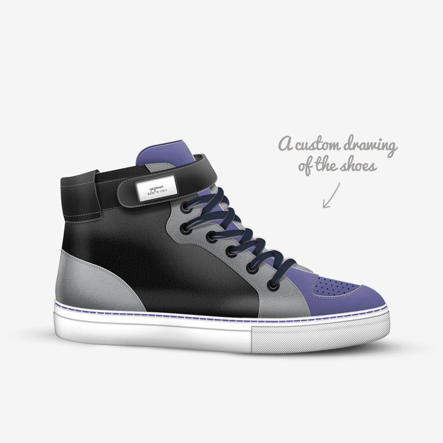 heisenberg custom made in Italy shoes by Yağmur Gökmen | Sketch view