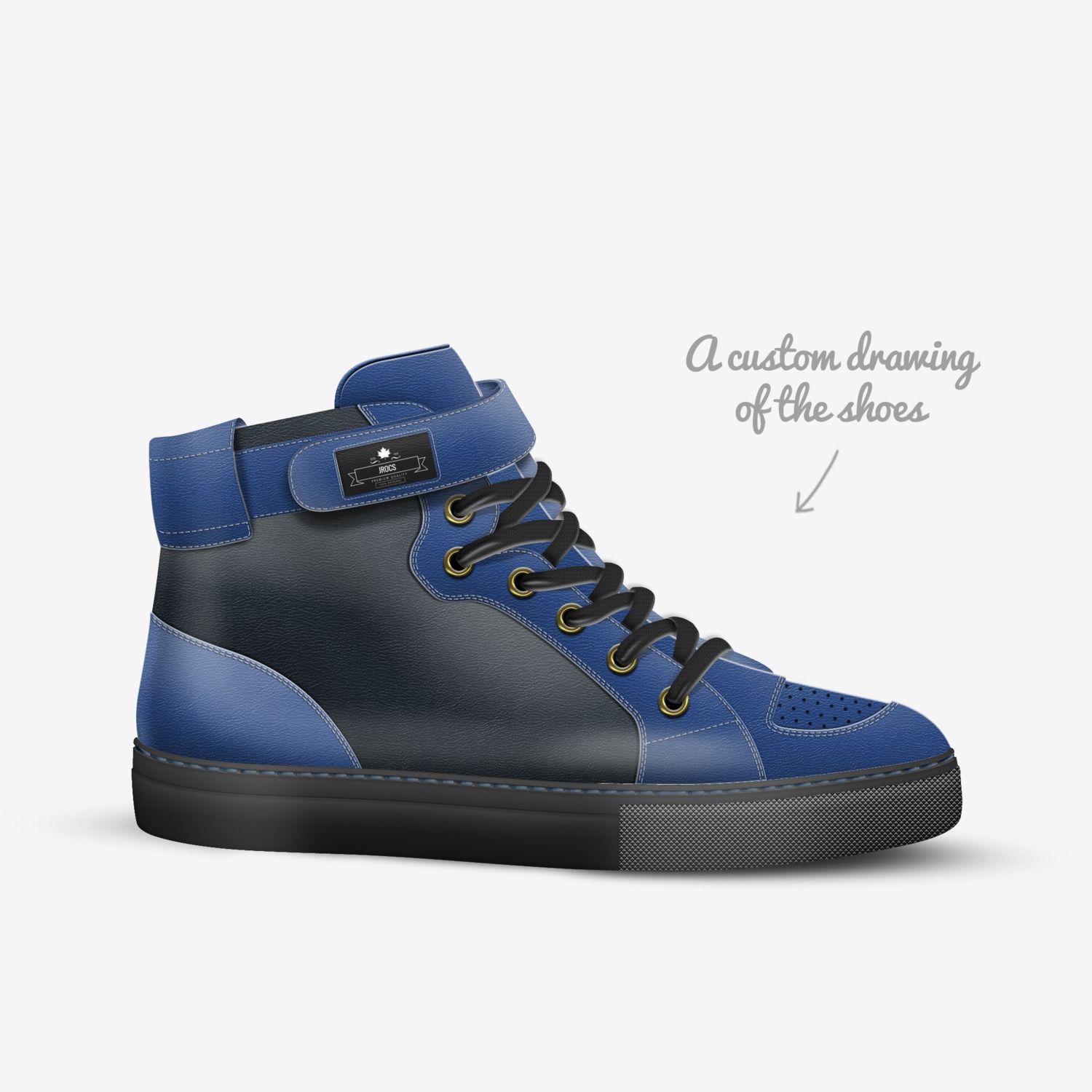 jrocs custom made in Italy shoes by Jeremiah Jrock | Sketch view