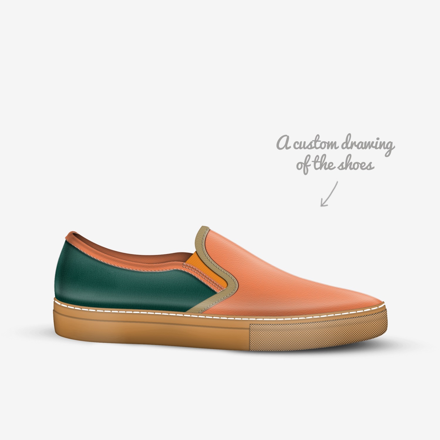 Deli custom made in Italy shoes by Muhammet Elbistan | Sketch view