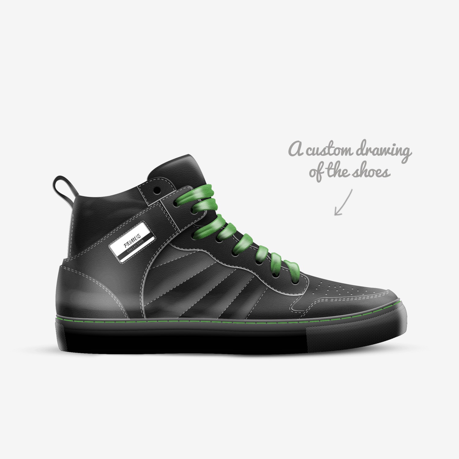 PRIMUS custom made in Italy shoes by Primus Baron Tirakan | Sketch view