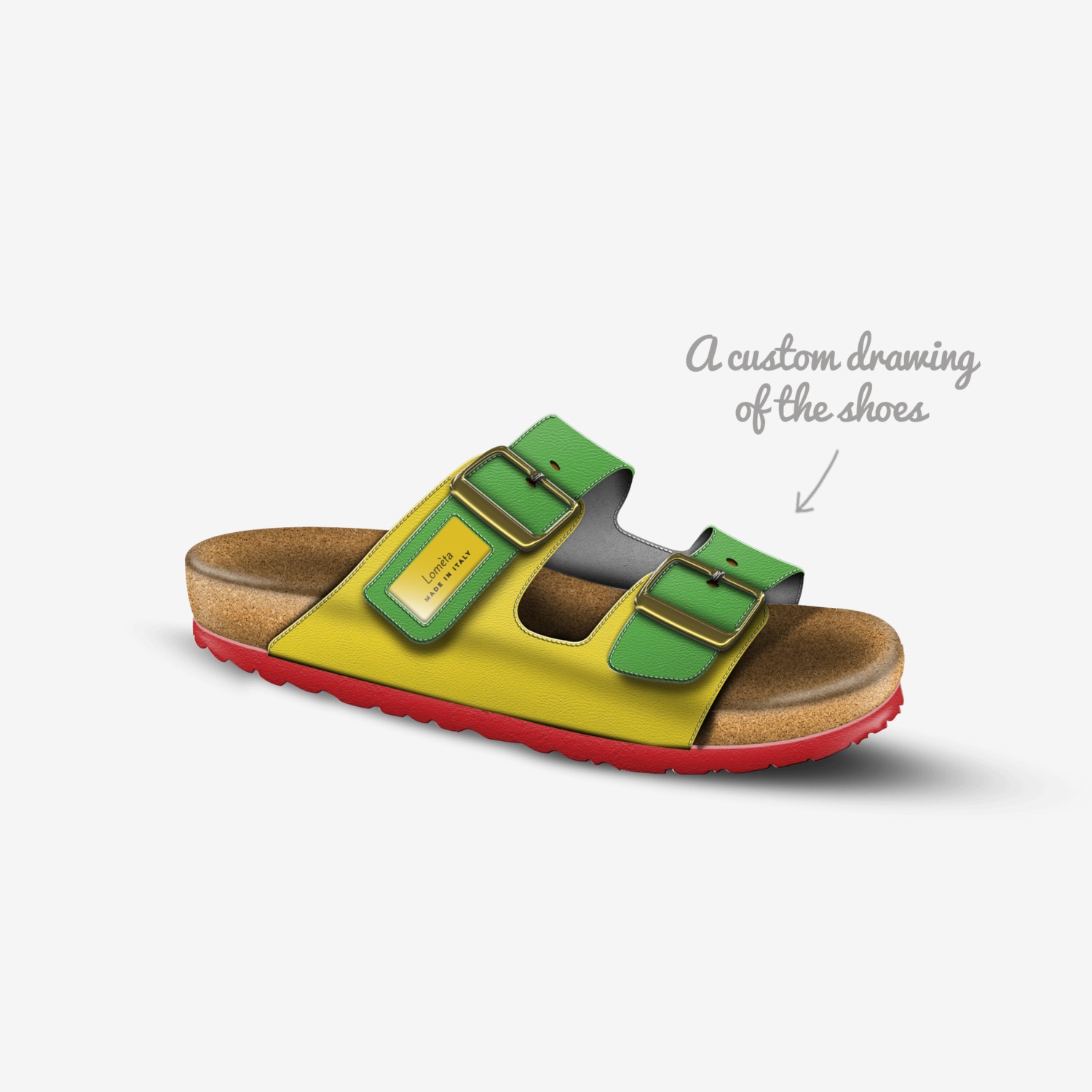 Lomèta custom made in Italy shoes by Carl Danielle | Sketch view
