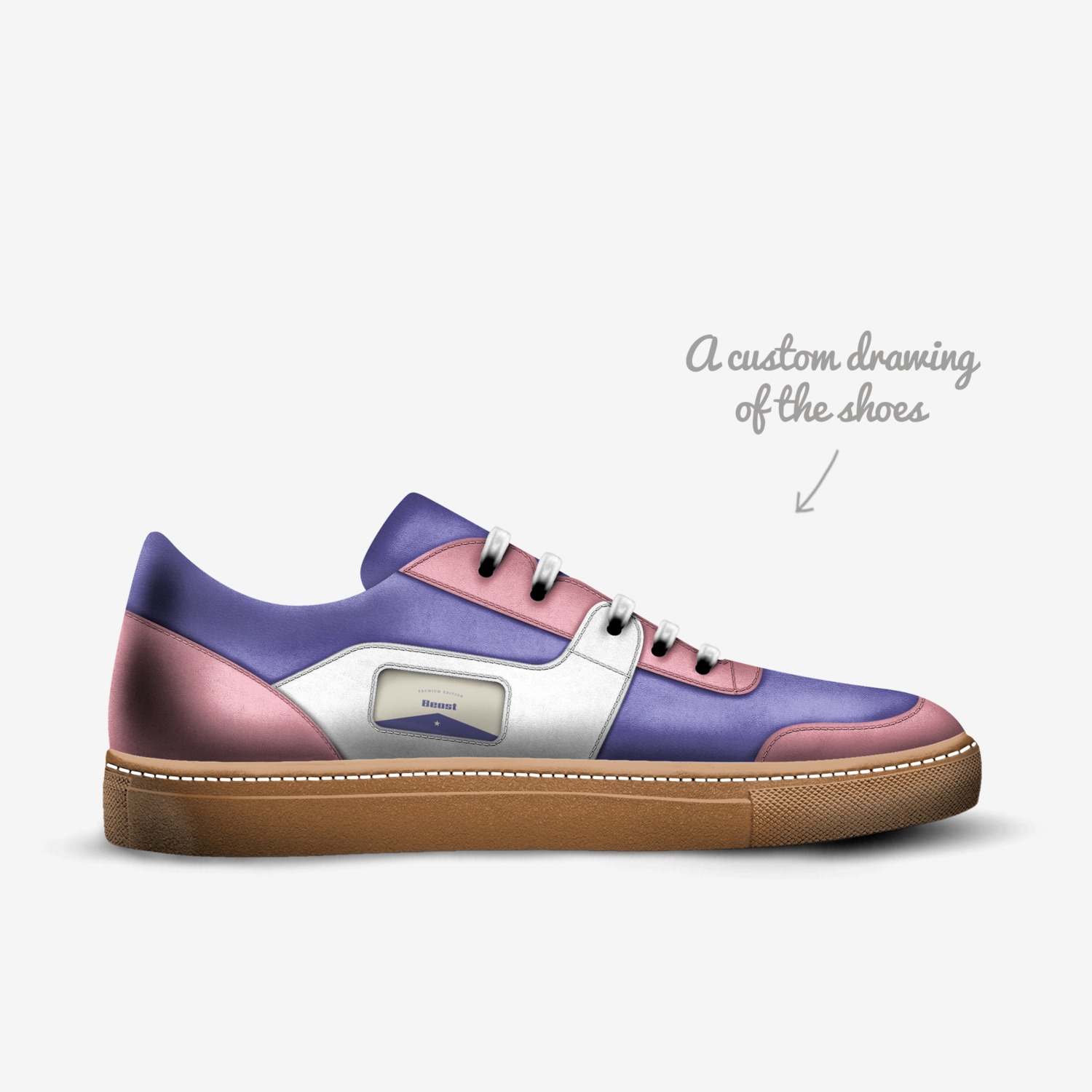 Beast custom made in Italy shoes by Deniz Yıldız | Sketch view