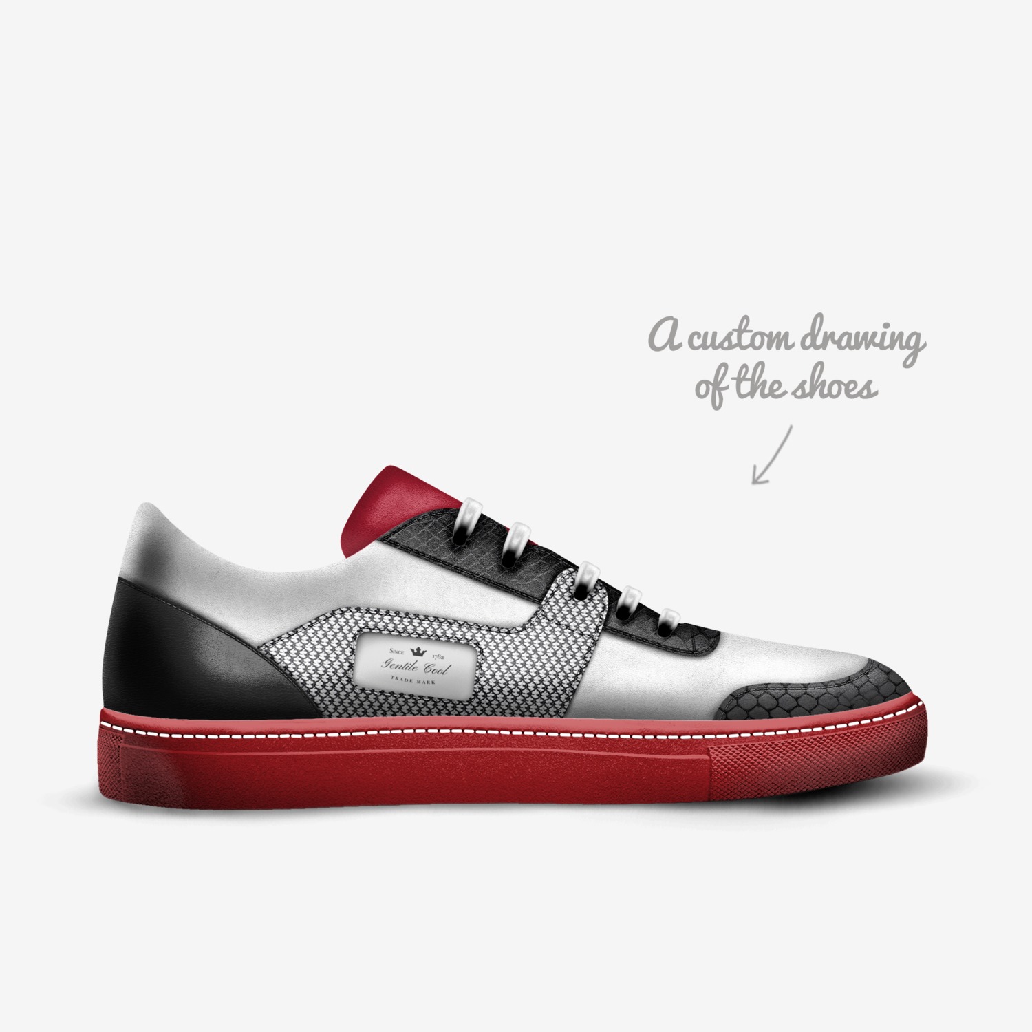 Gentile Cool custom made in Italy shoes by Gentile Everett | Sketch view