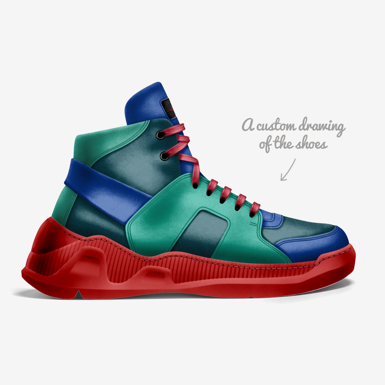Just a walk custom made in Italy shoes by Hamza Abbuayyash | Sketch view