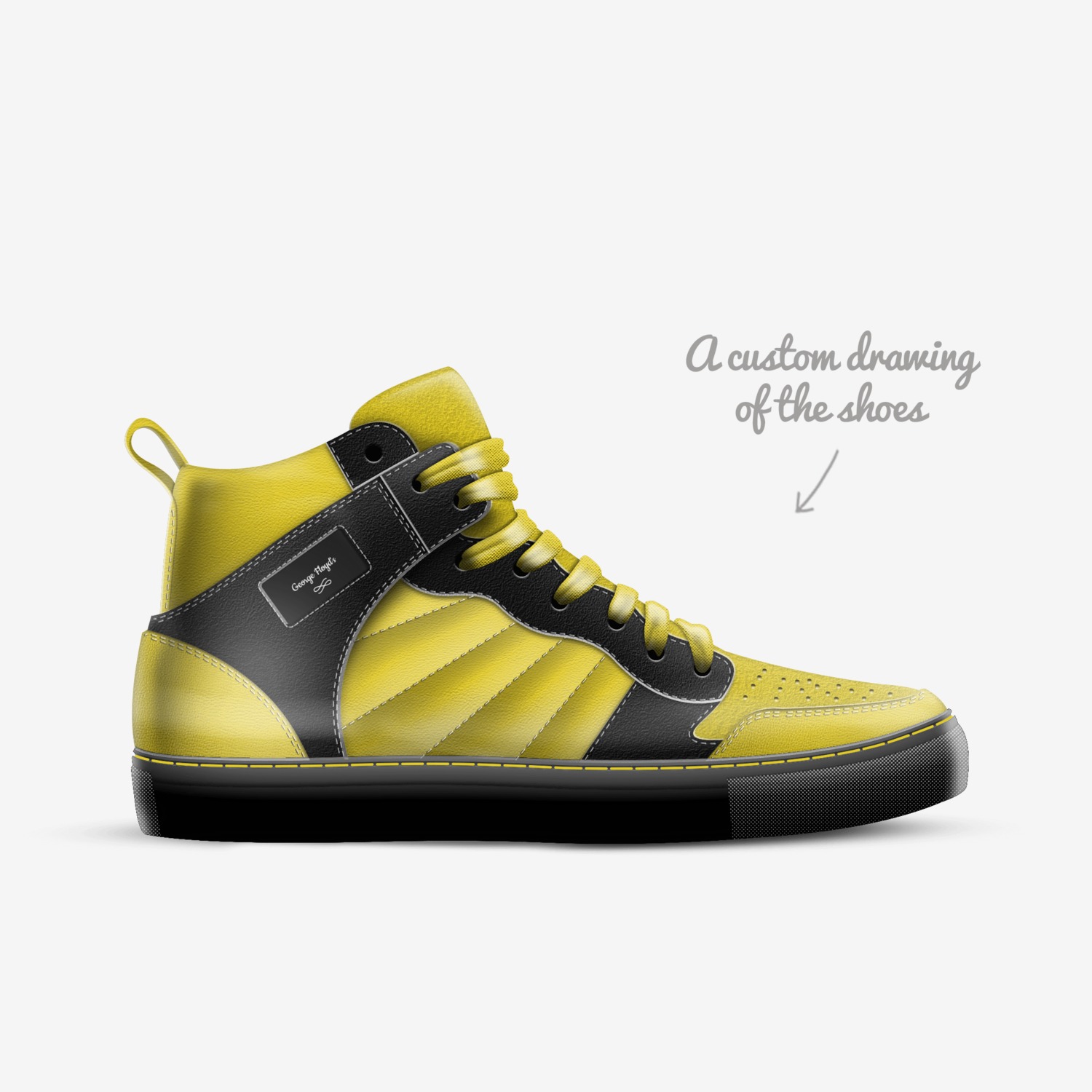 George Floyd's custom made in Italy shoes by Emma Wilson | Sketch view