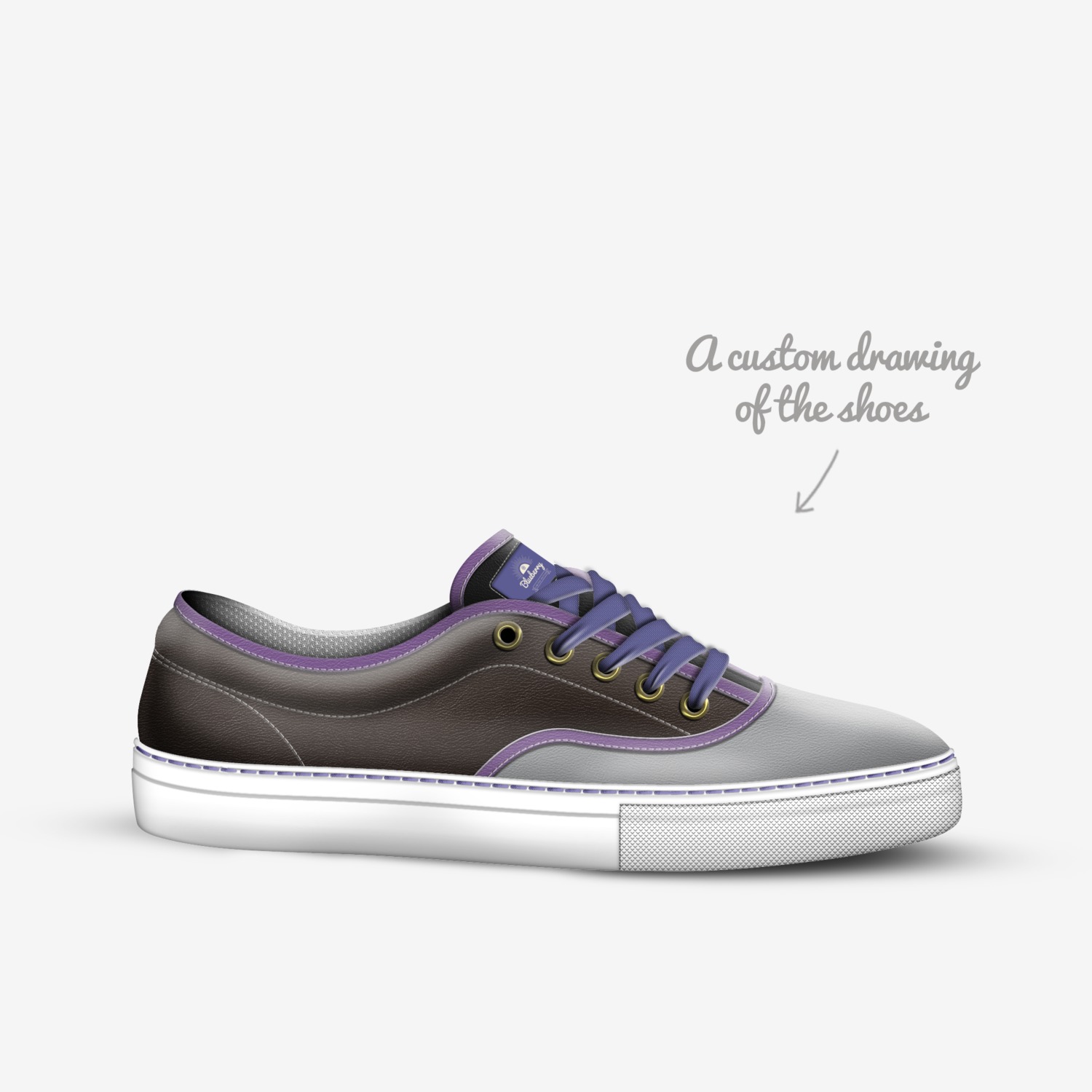 Blueberry  custom made in Italy shoes by Naledi Mthethwa | Sketch view