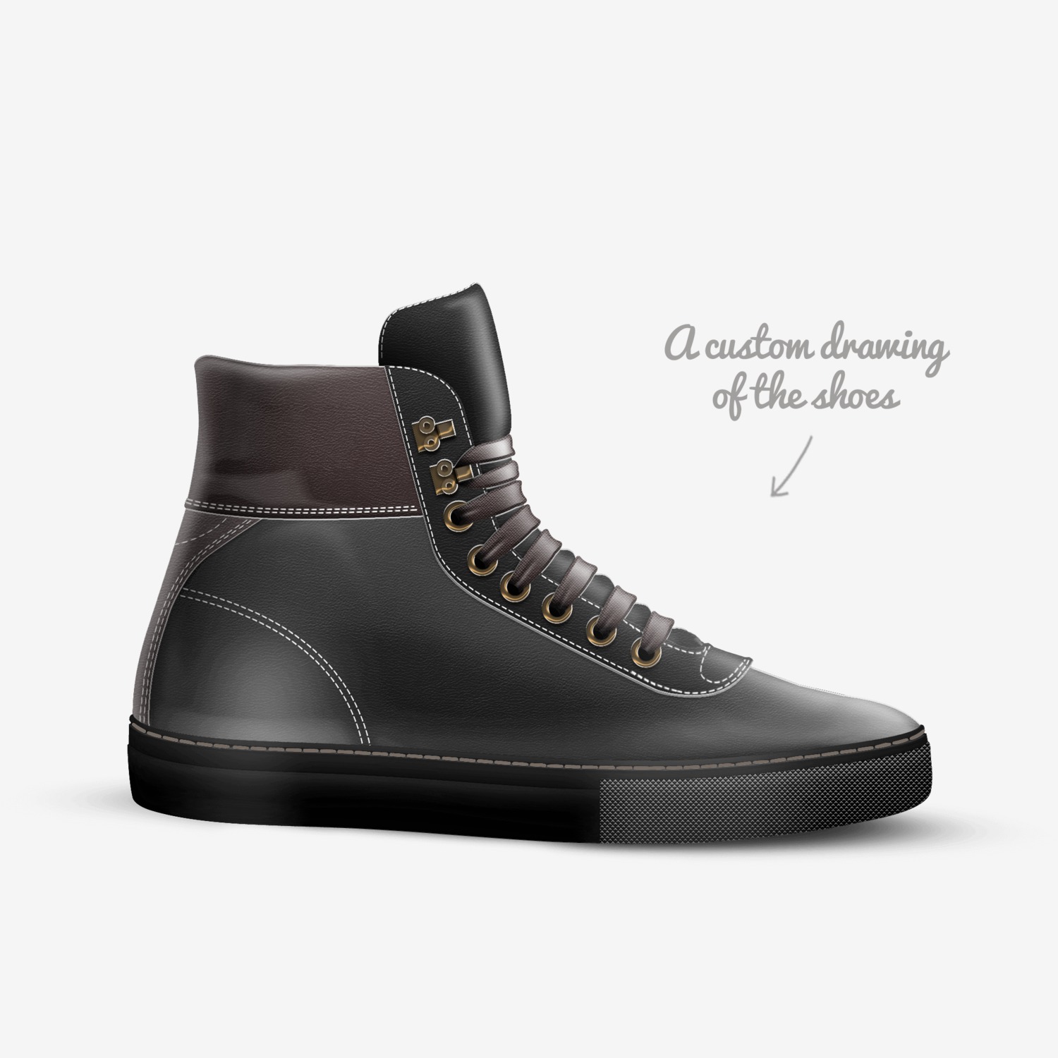 Harar custom made in Italy shoes by Adane Sisay | Sketch view