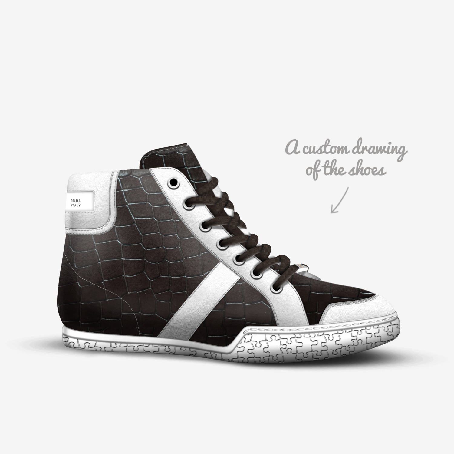 MIRU custom made in Italy shoes by Shawnkyle Thomas-brooks | Sketch view