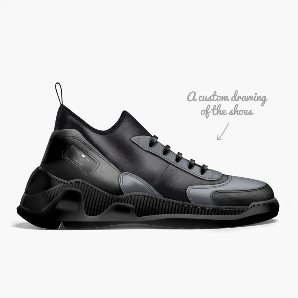 V-2S "Black Tide" limited edition shoe V-2S "Black Tide" artisan made in Italy shoes by King David Smith Ii