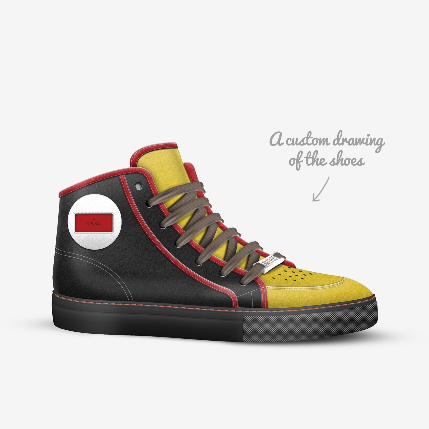 C.W. Kix custom made in Italy shoes by Carson Wyman | Sketch view