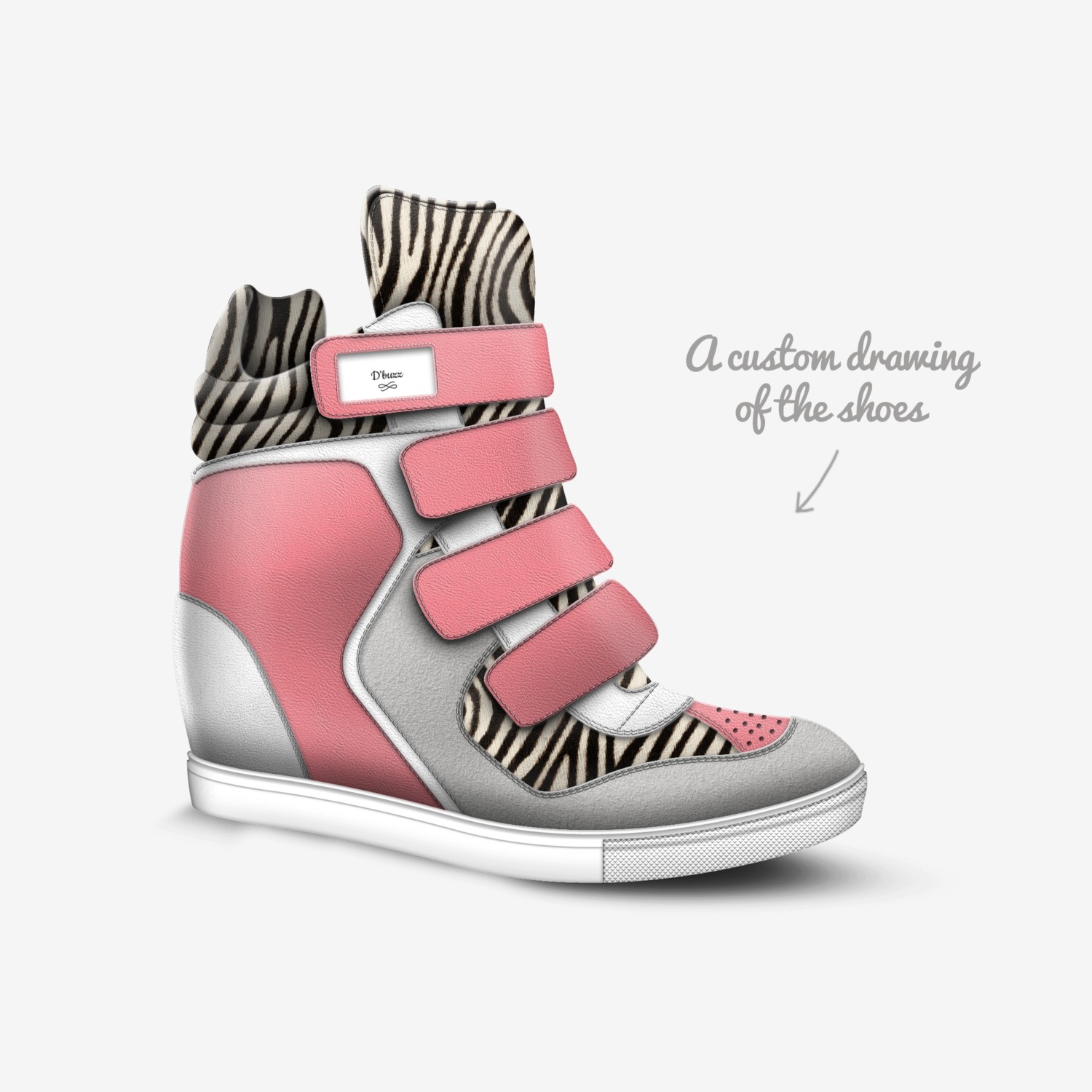 D'buzz custom made in Italy shoes by Chukwudi Ogoh | Sketch view