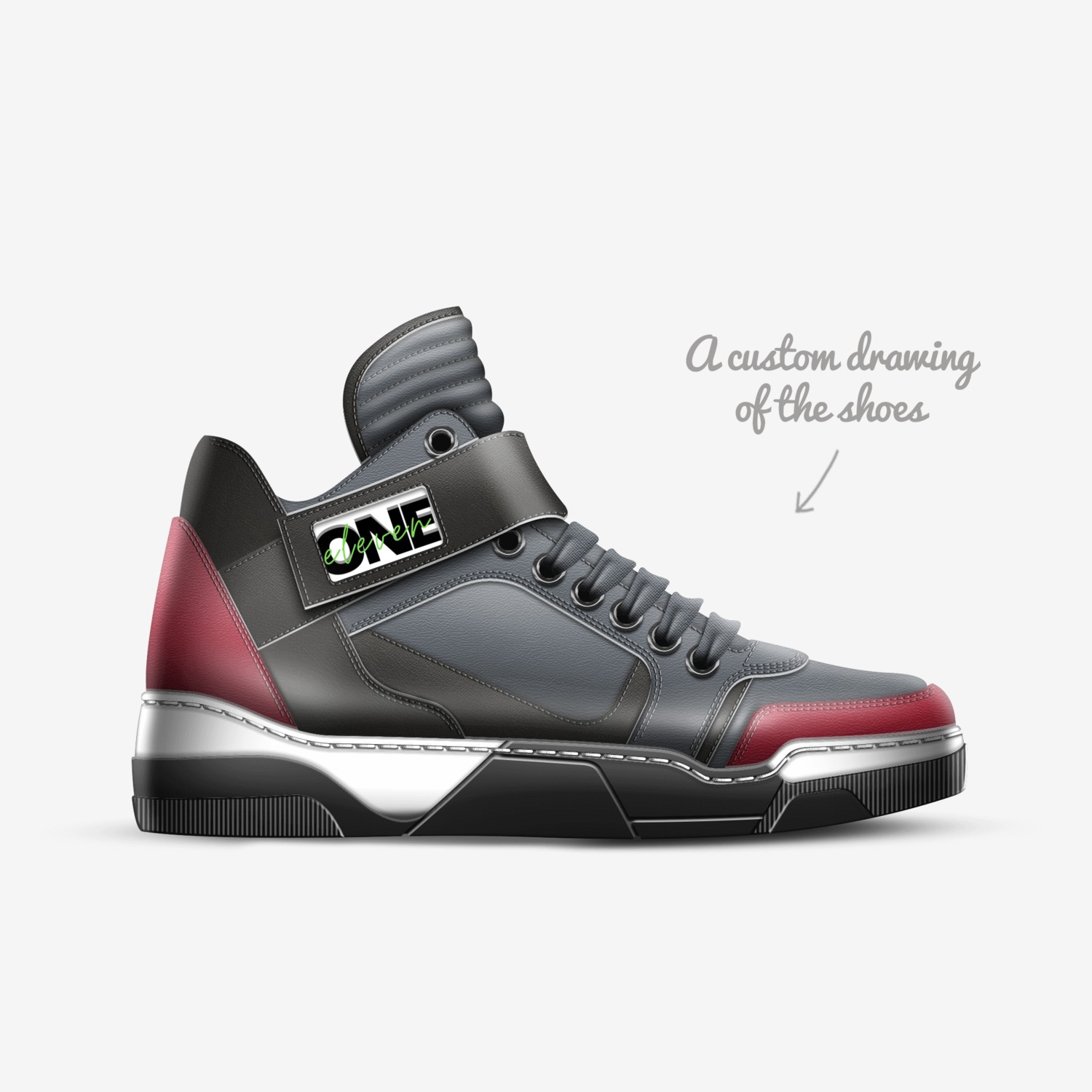 Howlerz custom made in Italy shoes by Krystal Jackson | Sketch view