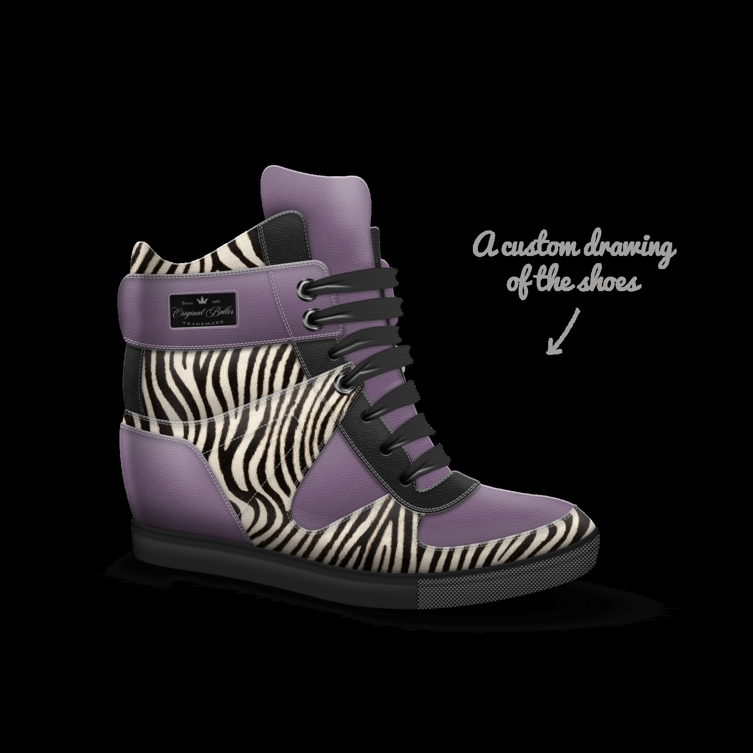 Purple wedge sneakers hot sale