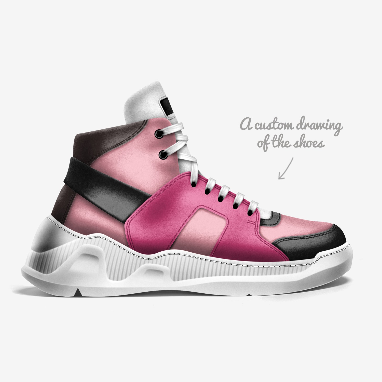 afr custom made in Italy shoes by Charlotte Nancy Brown | Sketch view