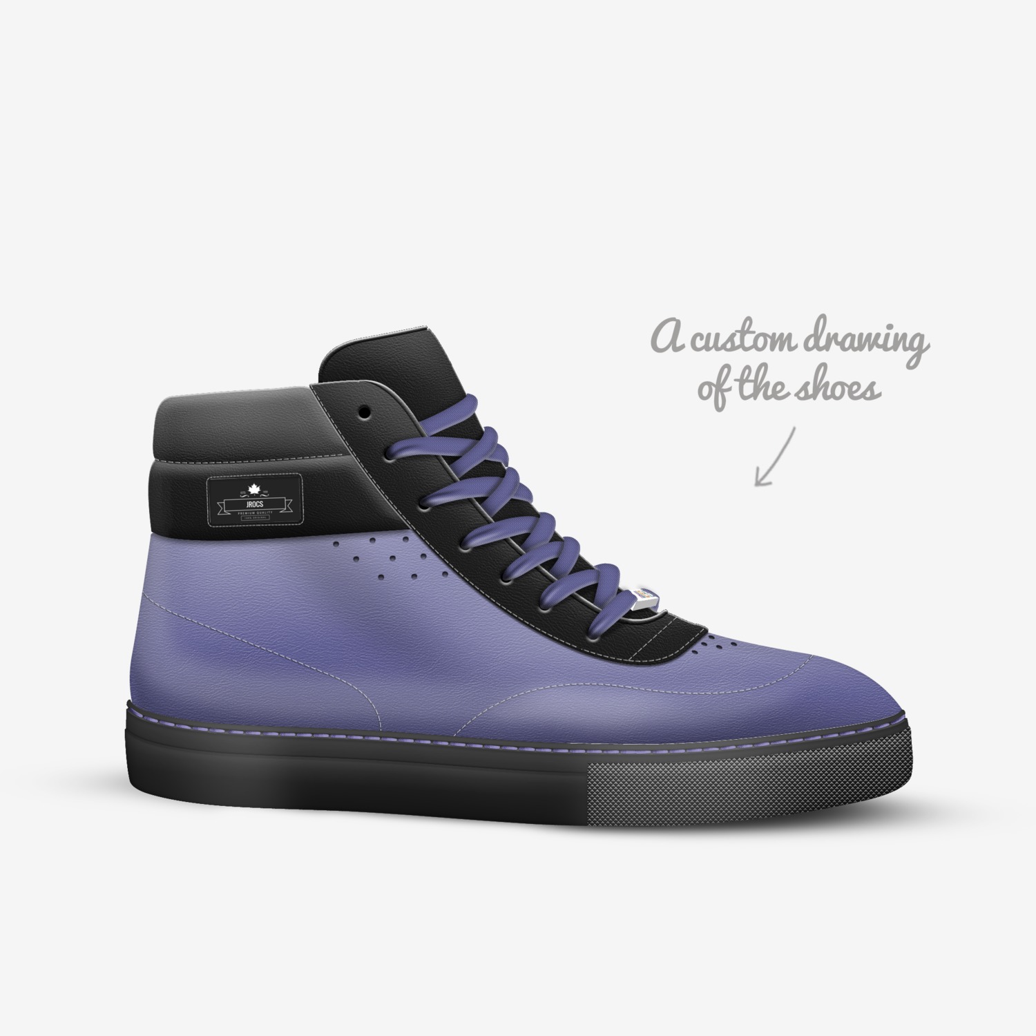 jrocs custom made in Italy shoes by Jeremiah Jrock | Sketch view