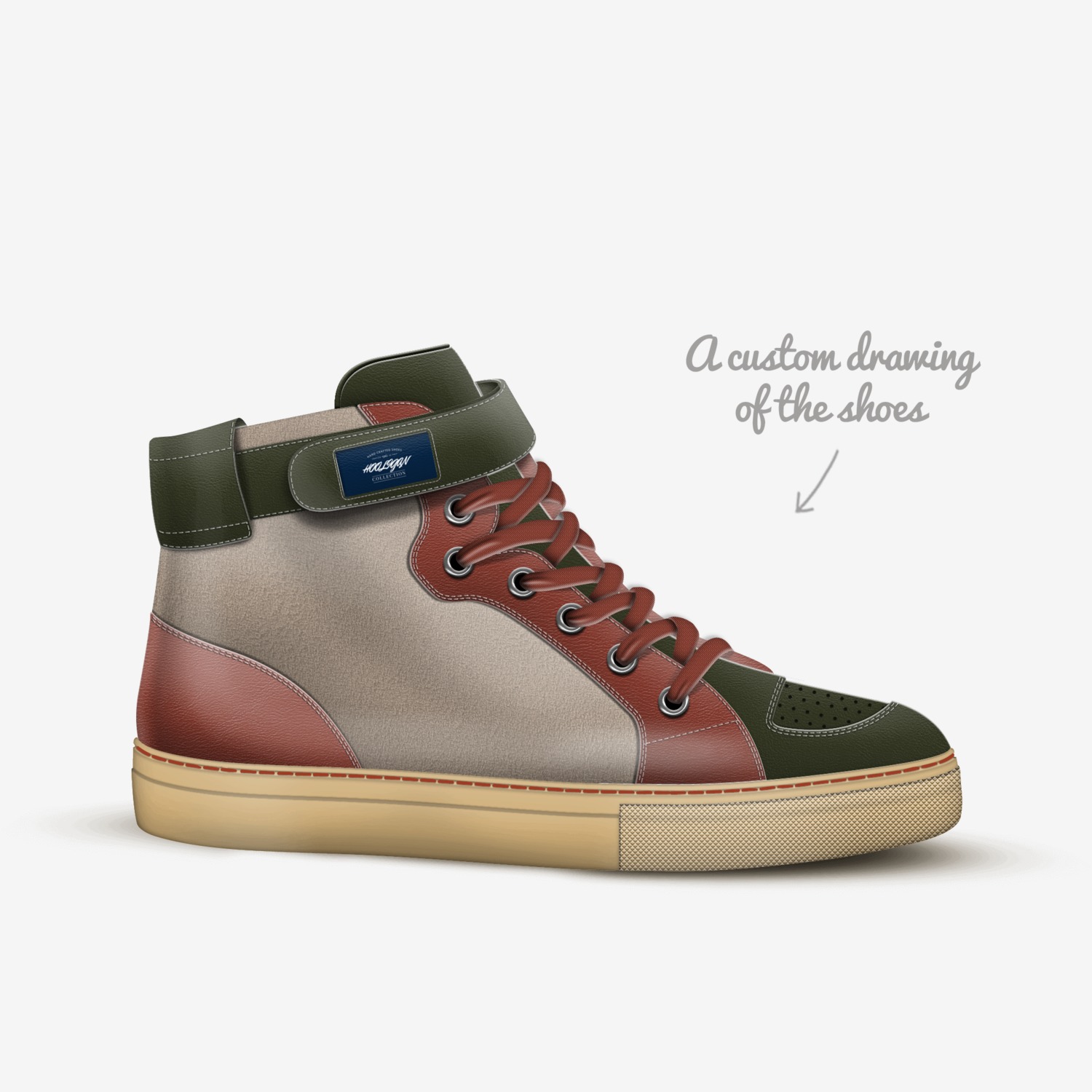 HOOLIGAN  custom made in Italy shoes by Andrew Mcbride | Sketch view