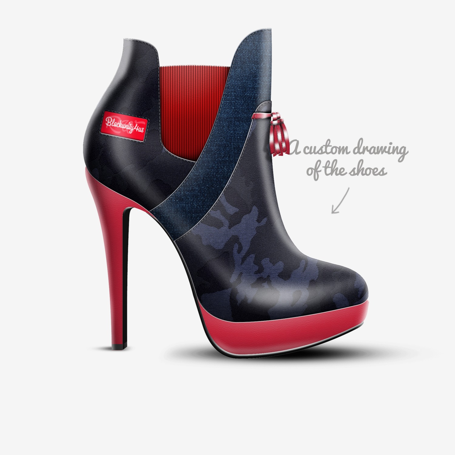 Jean custom made in Italy shoes by Raymond Wailes | Sketch view